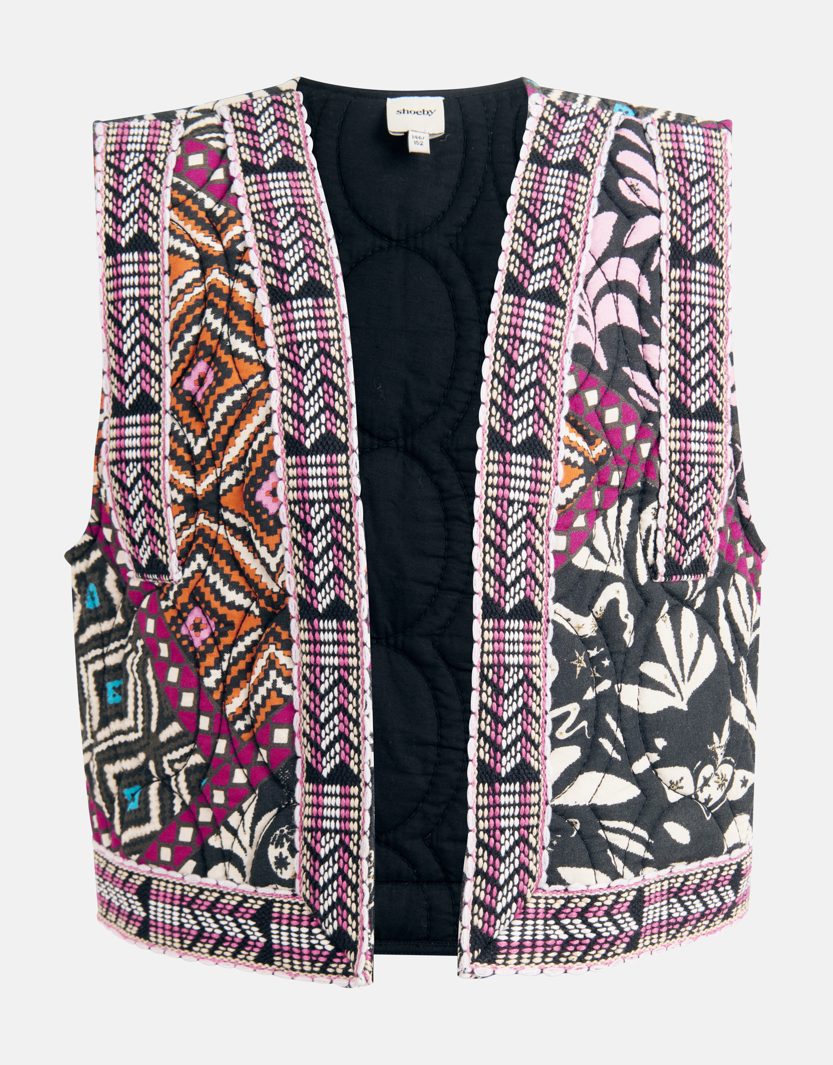Grafik-Gilet Schwarz SHOEBY GIRLS