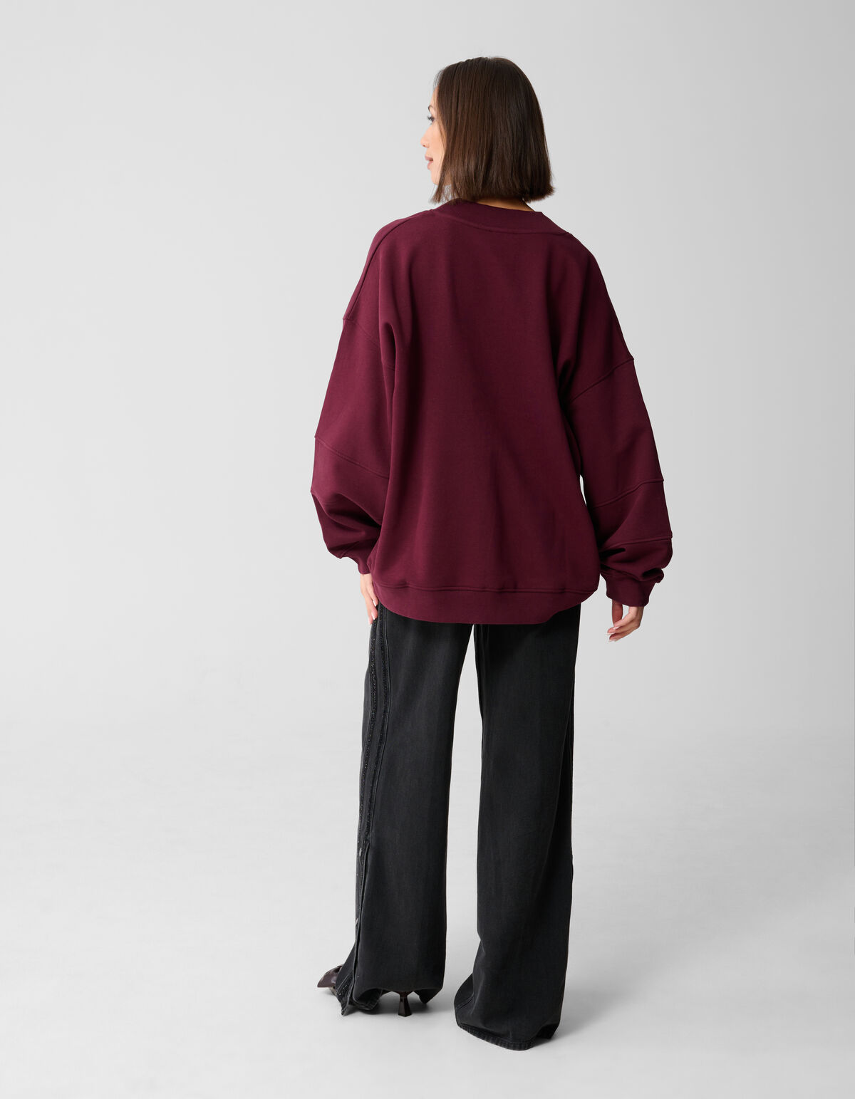 Varsity Logo Pullover Dunkelrot SHOEBY WOMEN
