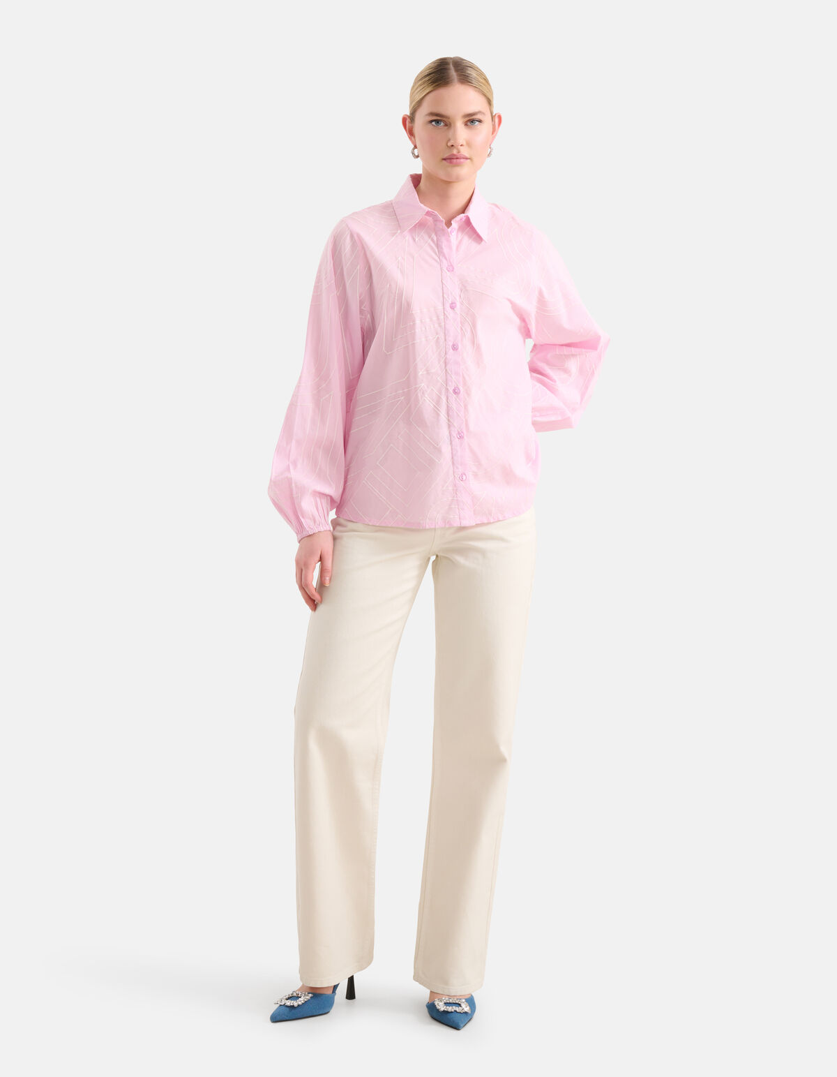 Embroidery Blouse Lichtroze SHOEBY WOMEN
