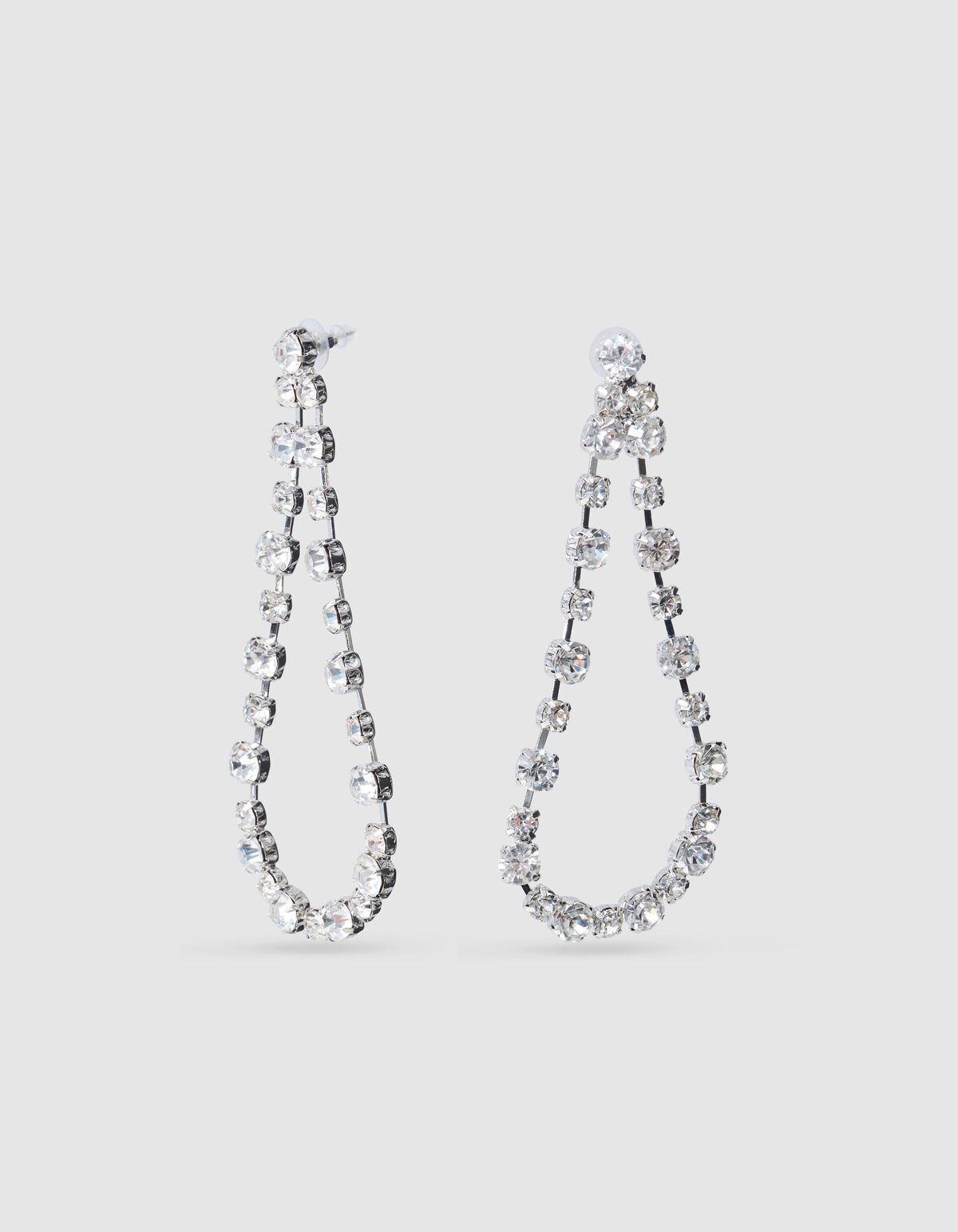 Straß Tropfen Ohrringe Silber von Monica SHOEBY ACCESSOIRES