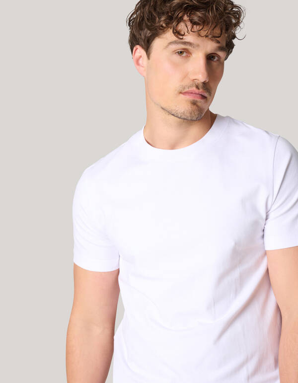 Basic-T-Shirt Weiß SHOEBY MEN