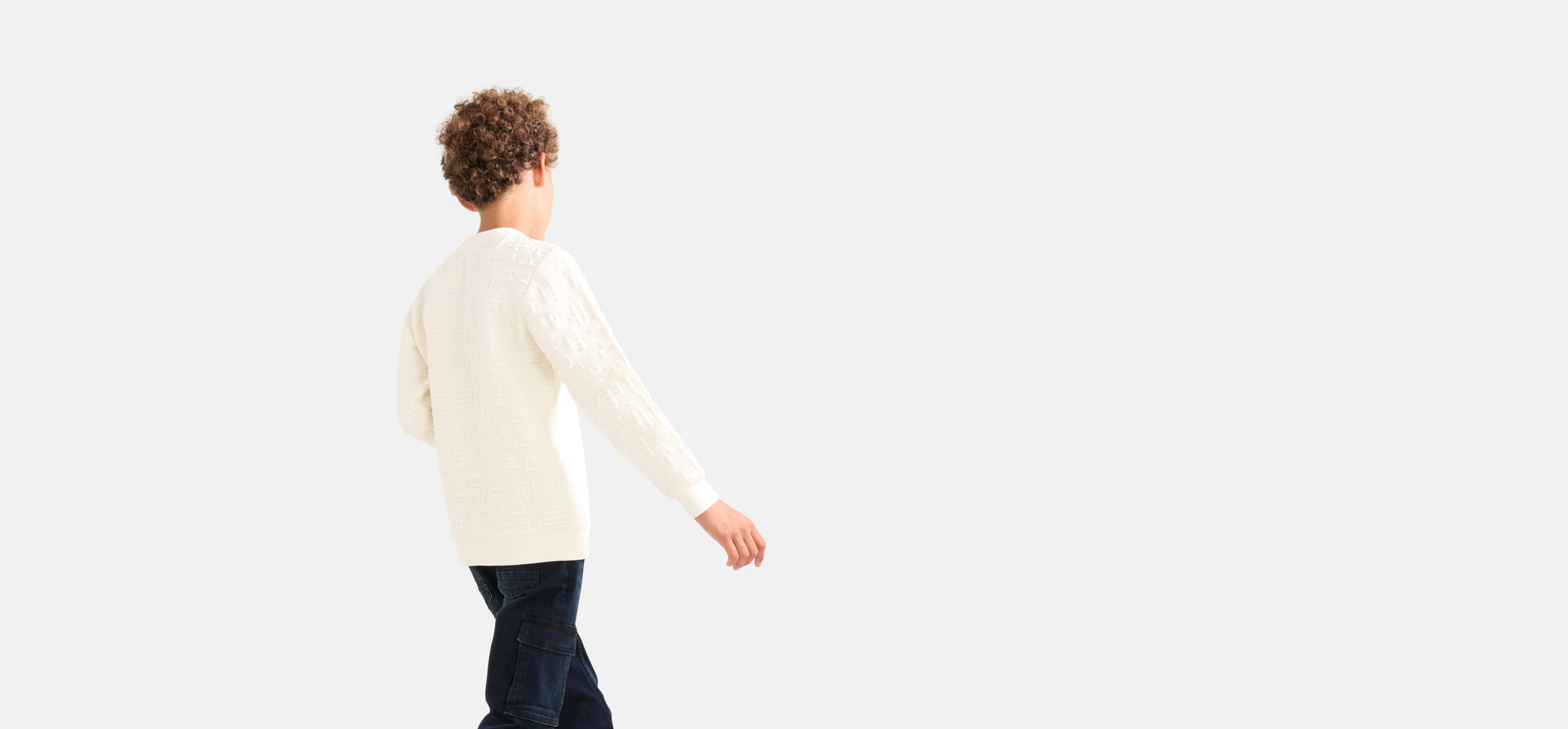 Structuur Sweater Gebroken Wit SHOEBY BOYS