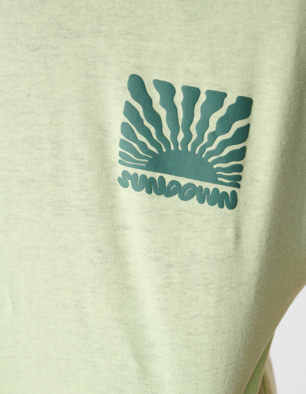 Gewelltes Sonnen-T-Shirt Hellgrün SHOEBY BOYS