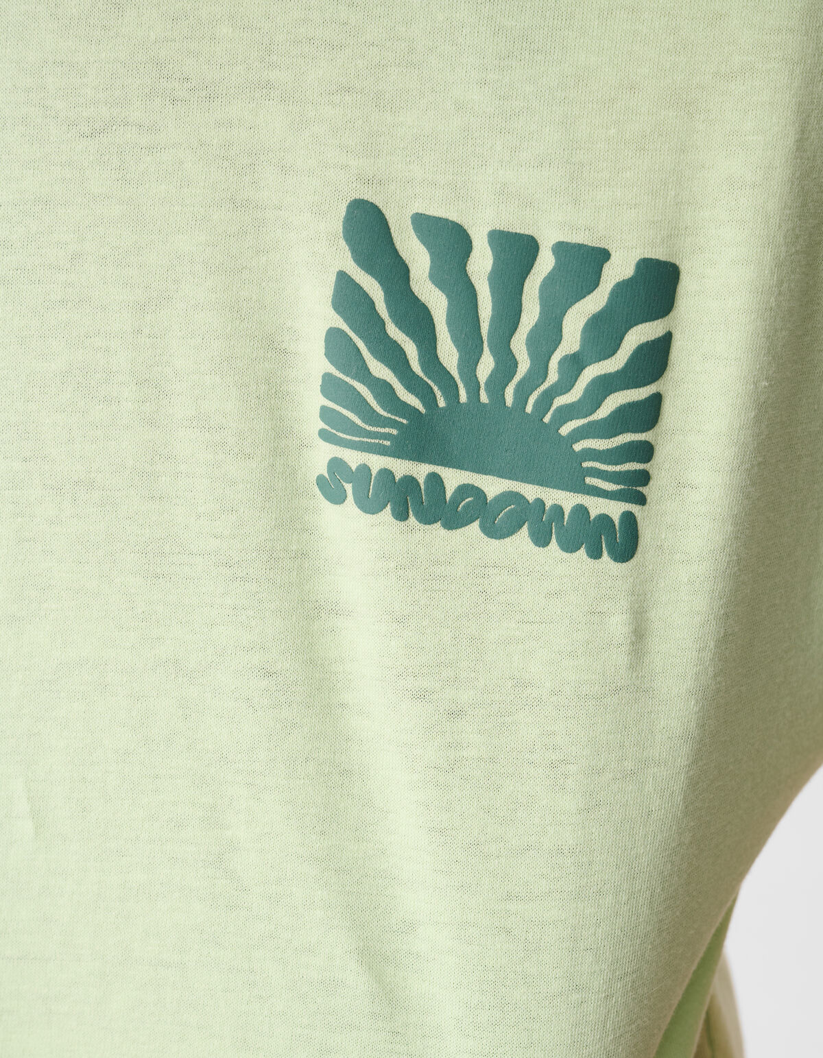 Gewelltes Sonnen-T-Shirt Hellgrün SHOEBY BOYS