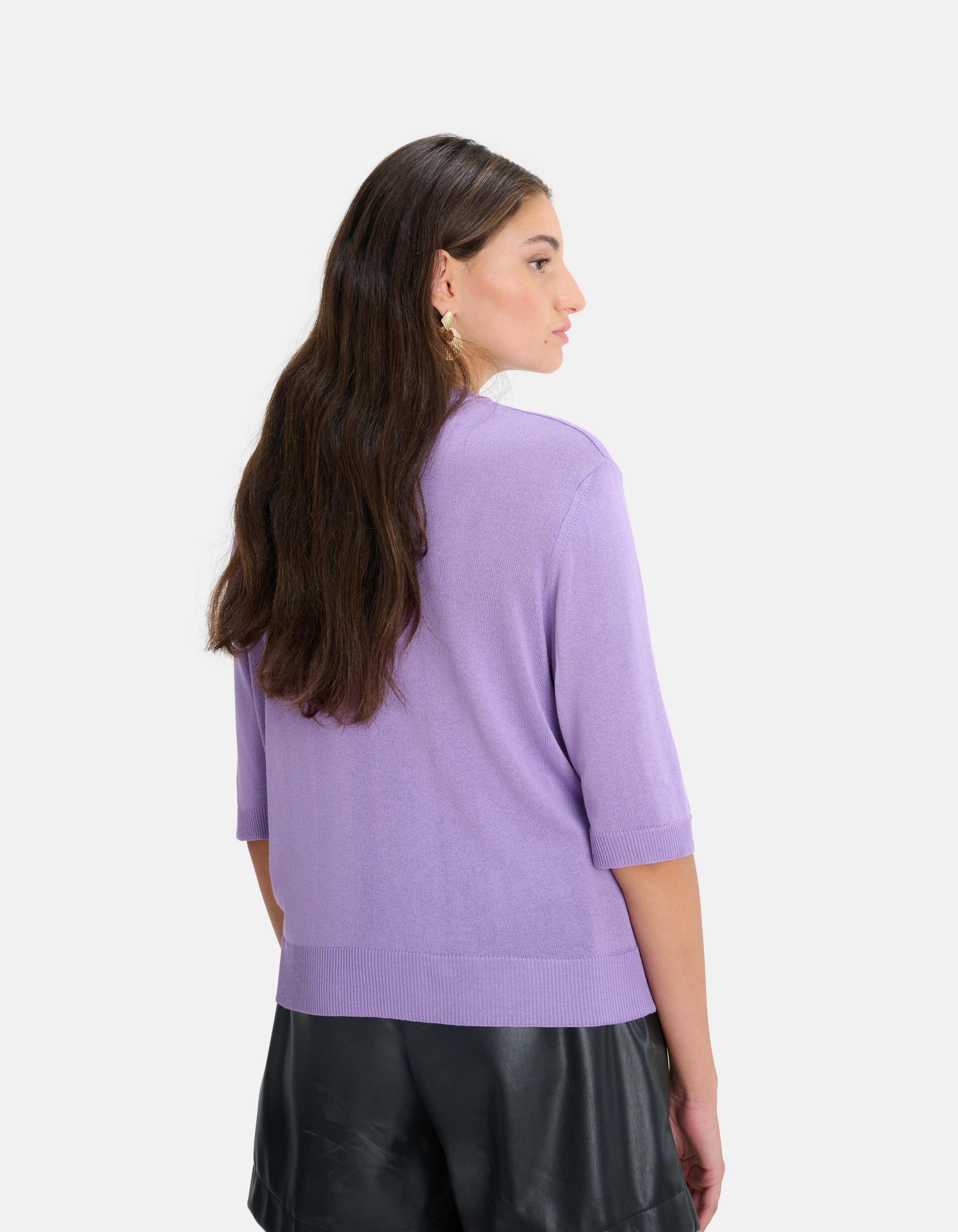 Gestricktes T-Shirt Violett EKSEPT