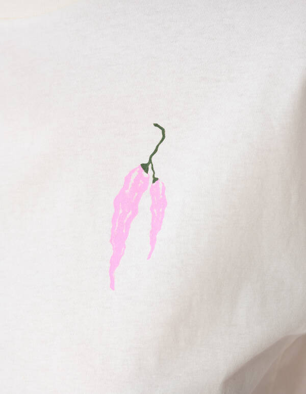 Pepper Artwork T-Shirt Gebrochen Wei&szlig; SHOEBY WOMEN