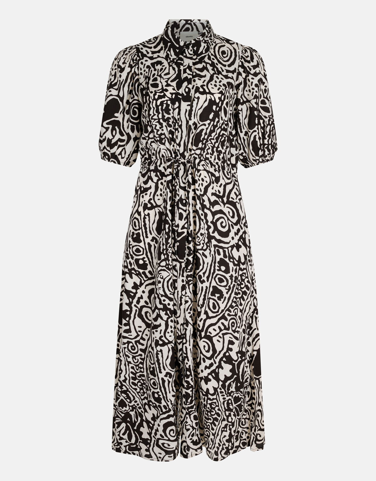 Bedrucktes Kleid Schwarz/Weiß SHOEBY WOMEN