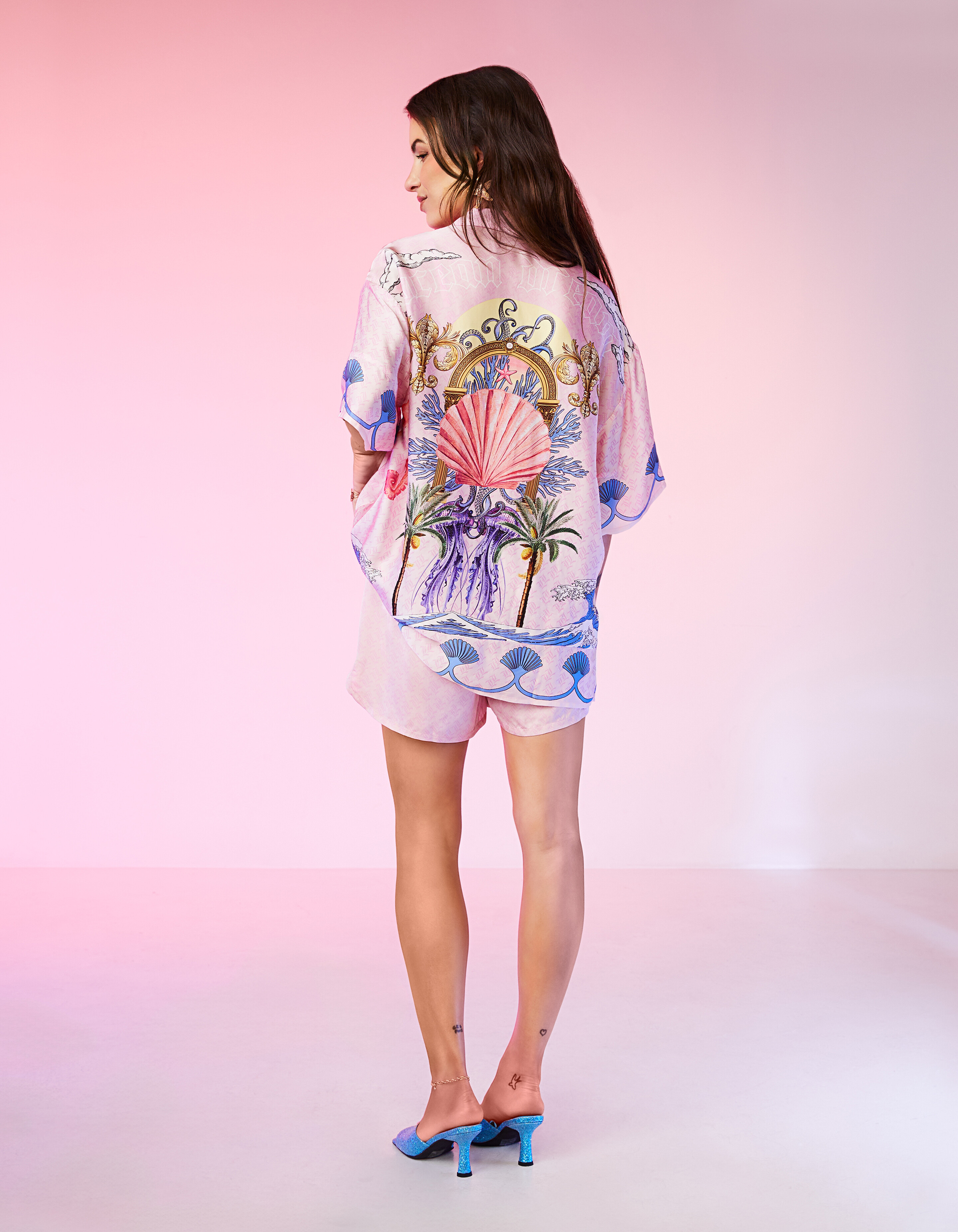 Bedruckte Bluse Light Pink SHOEBY WOMEN
