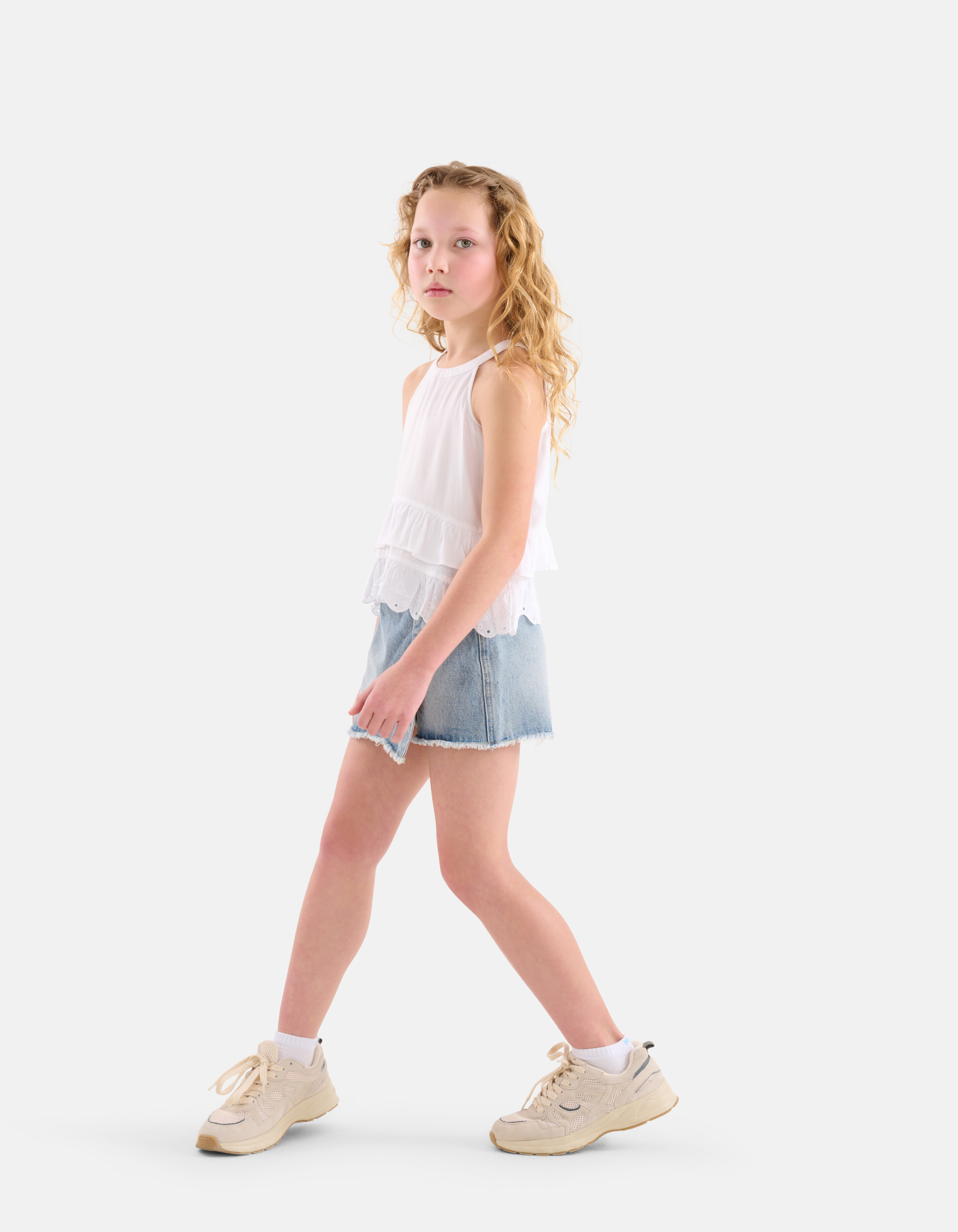 Besticktes Neckholder-Top Weiß SHOEBY GIRLS
