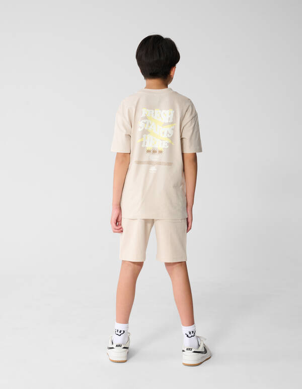 Fresh Artwork T-Shirt Beige SHOEBY BOYS