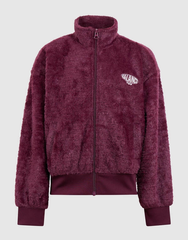 Flauschige Sportjacke Dunkelrot SHOEBY GIRLS