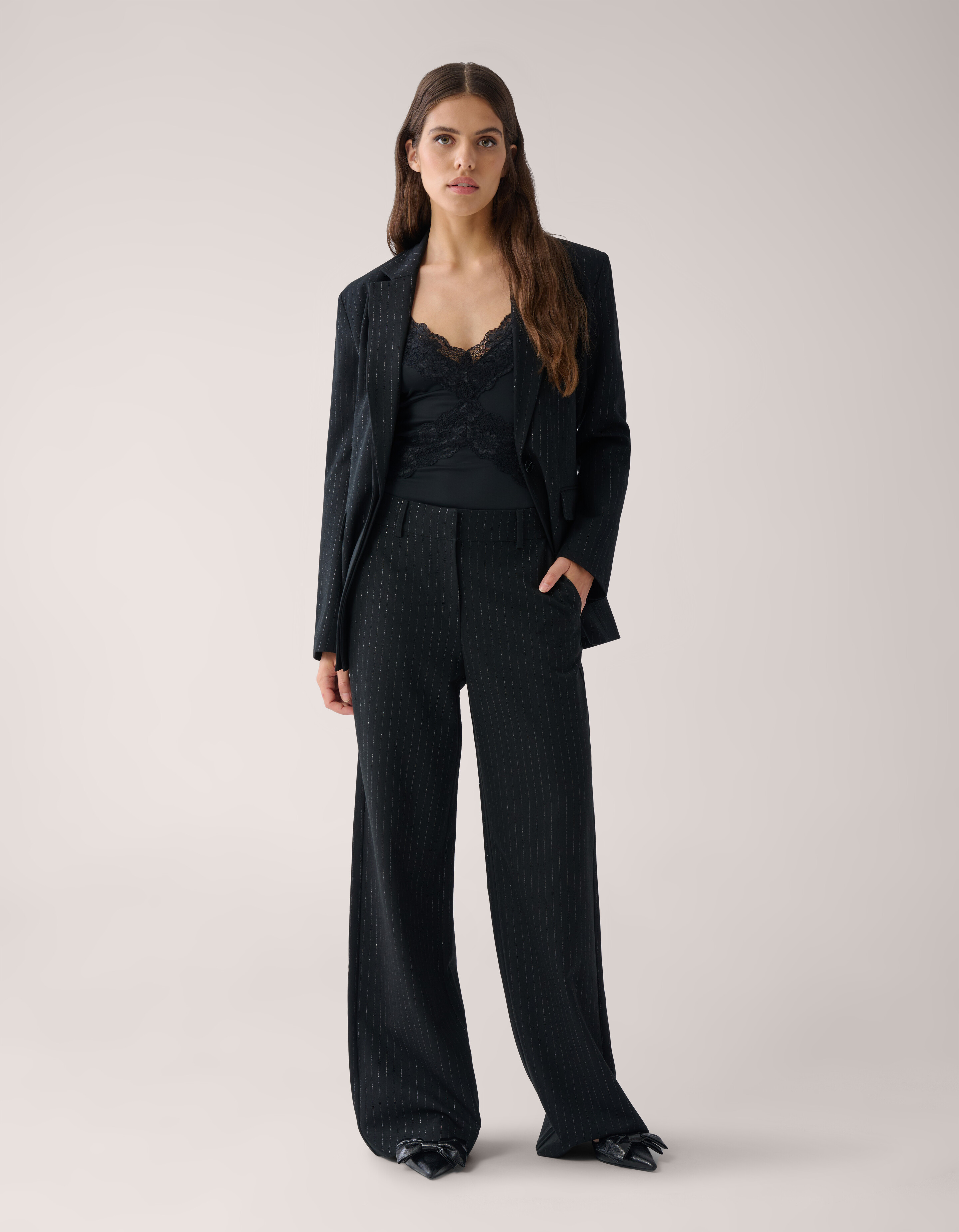 Nadelstreifenhosen Schwarz von Mieke SHOEBY WOMEN