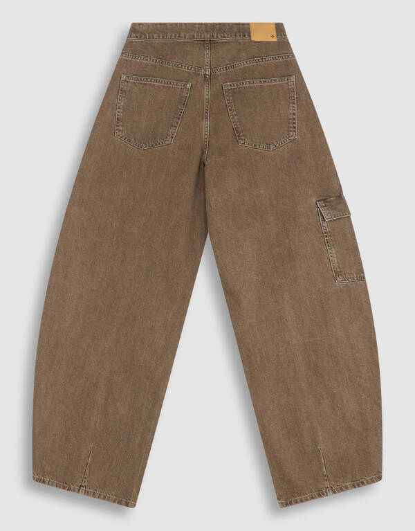 Cargo Barrel Fit Jeans Gr&uuml;n SHOEBY WOMEN