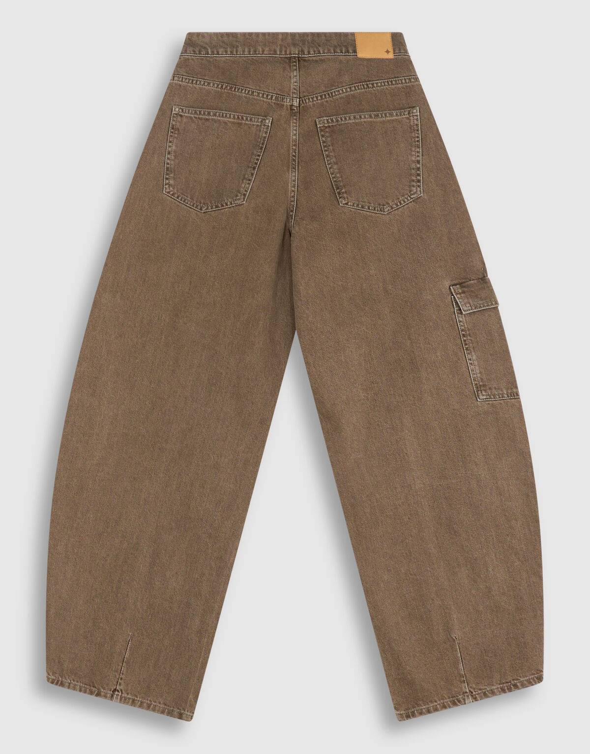 Cargo Barrel Fit Jeans Gr&uuml;n SHOEBY WOMEN