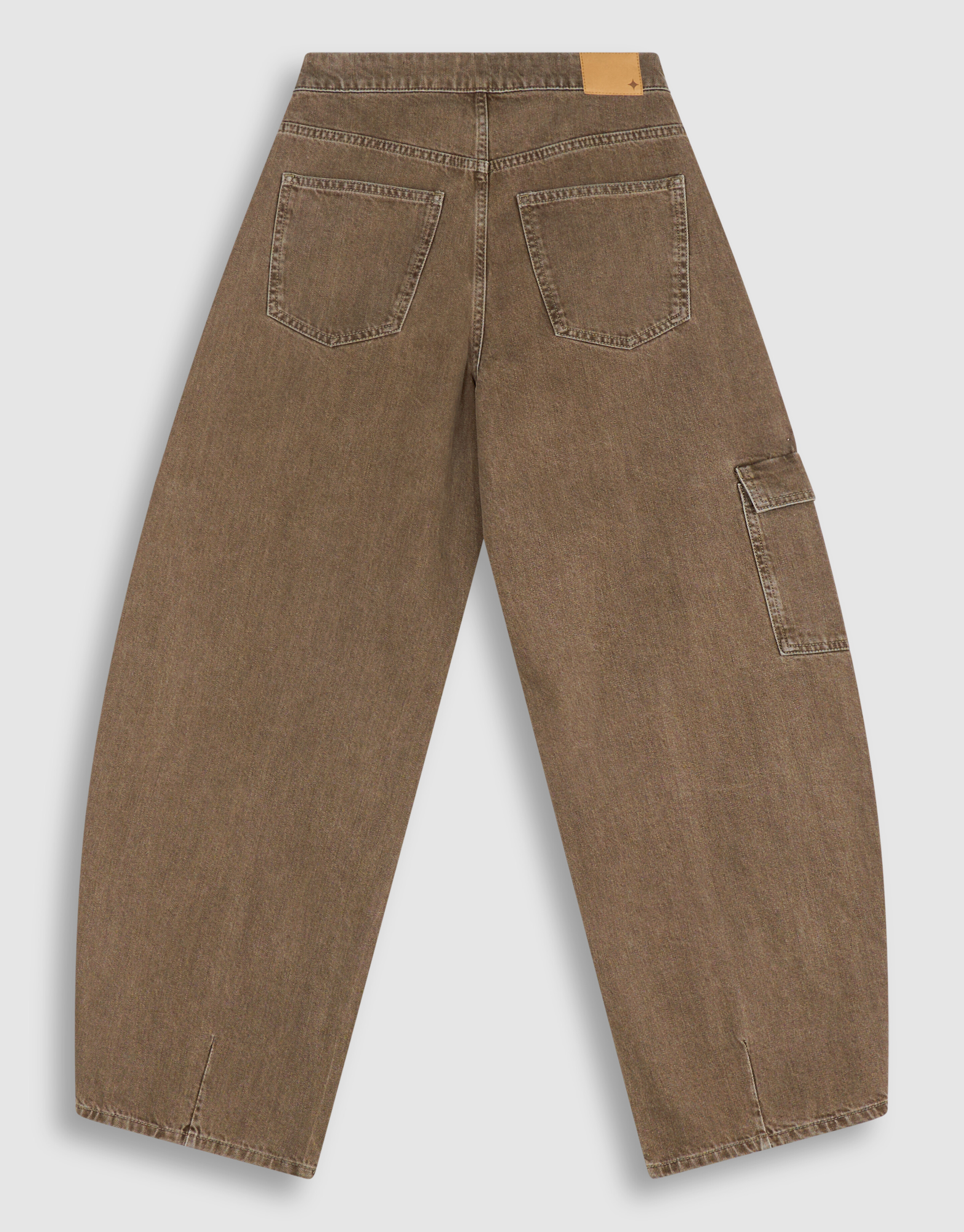 Cargo Barrel Fit Jeans Gr&uuml;n SHOEBY WOMEN
