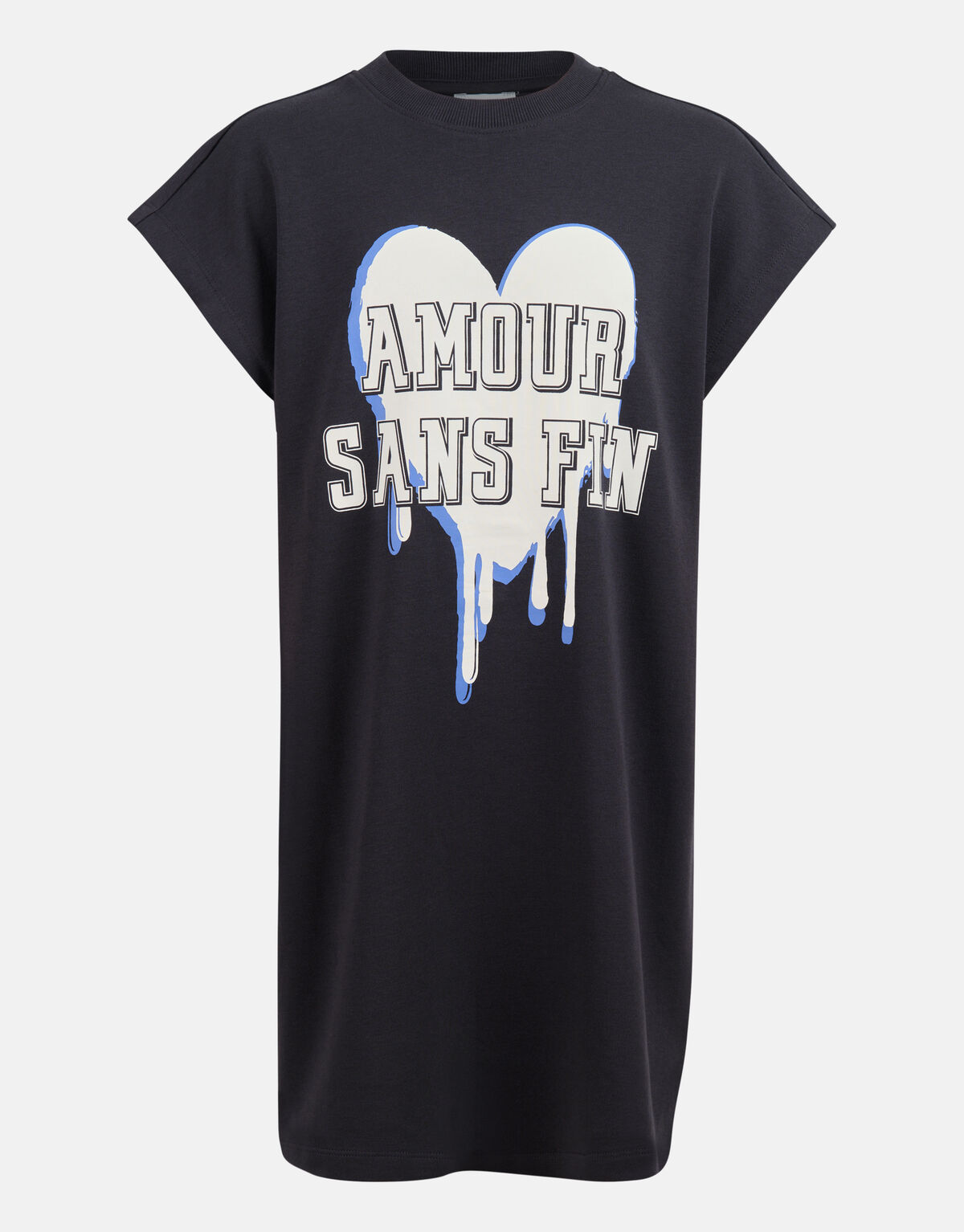 Artwork T-shirt Jurk Zwart SHOEBY GIRLS