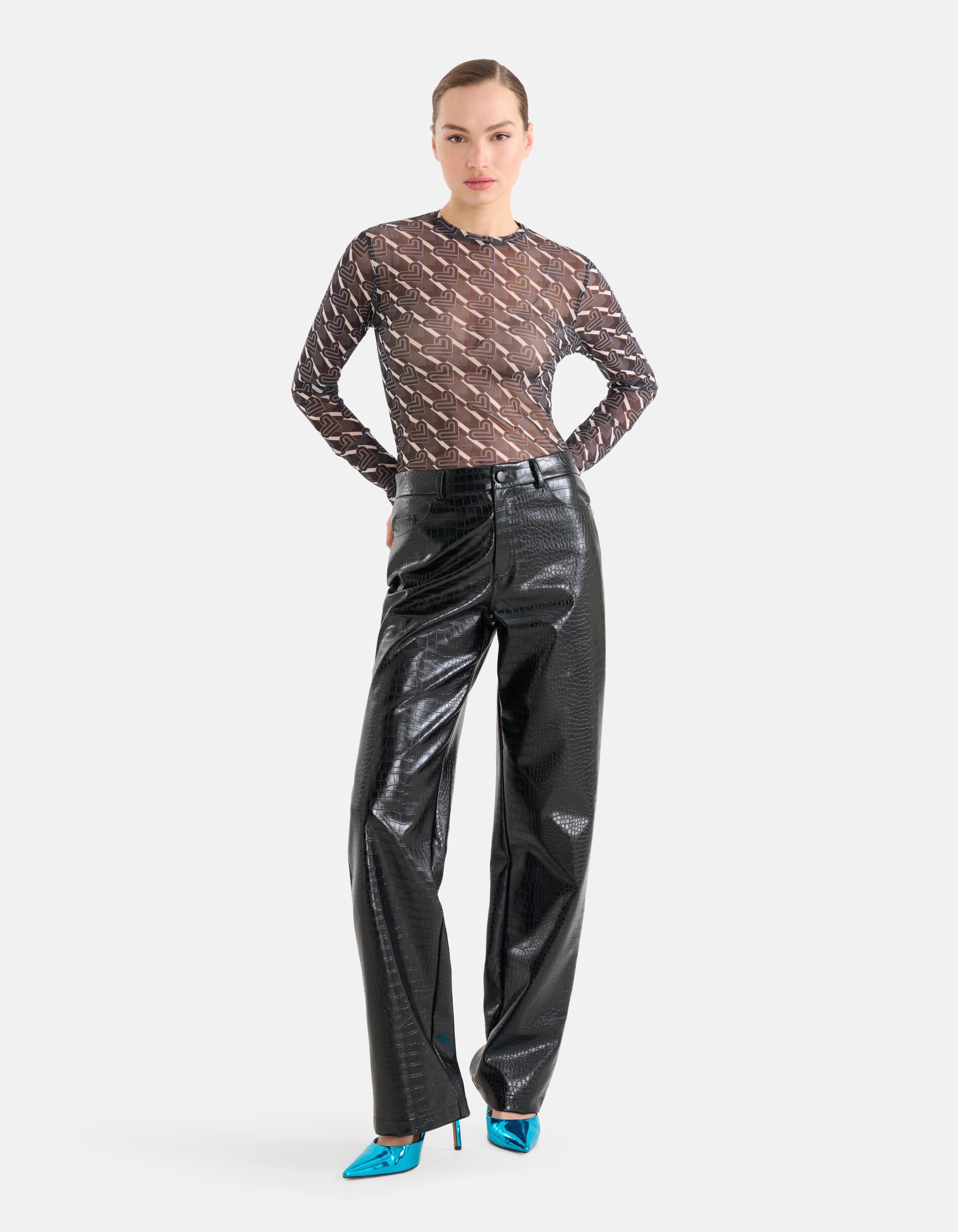 Mesh Top Schwarz/Weiß SHOEBY WOMEN