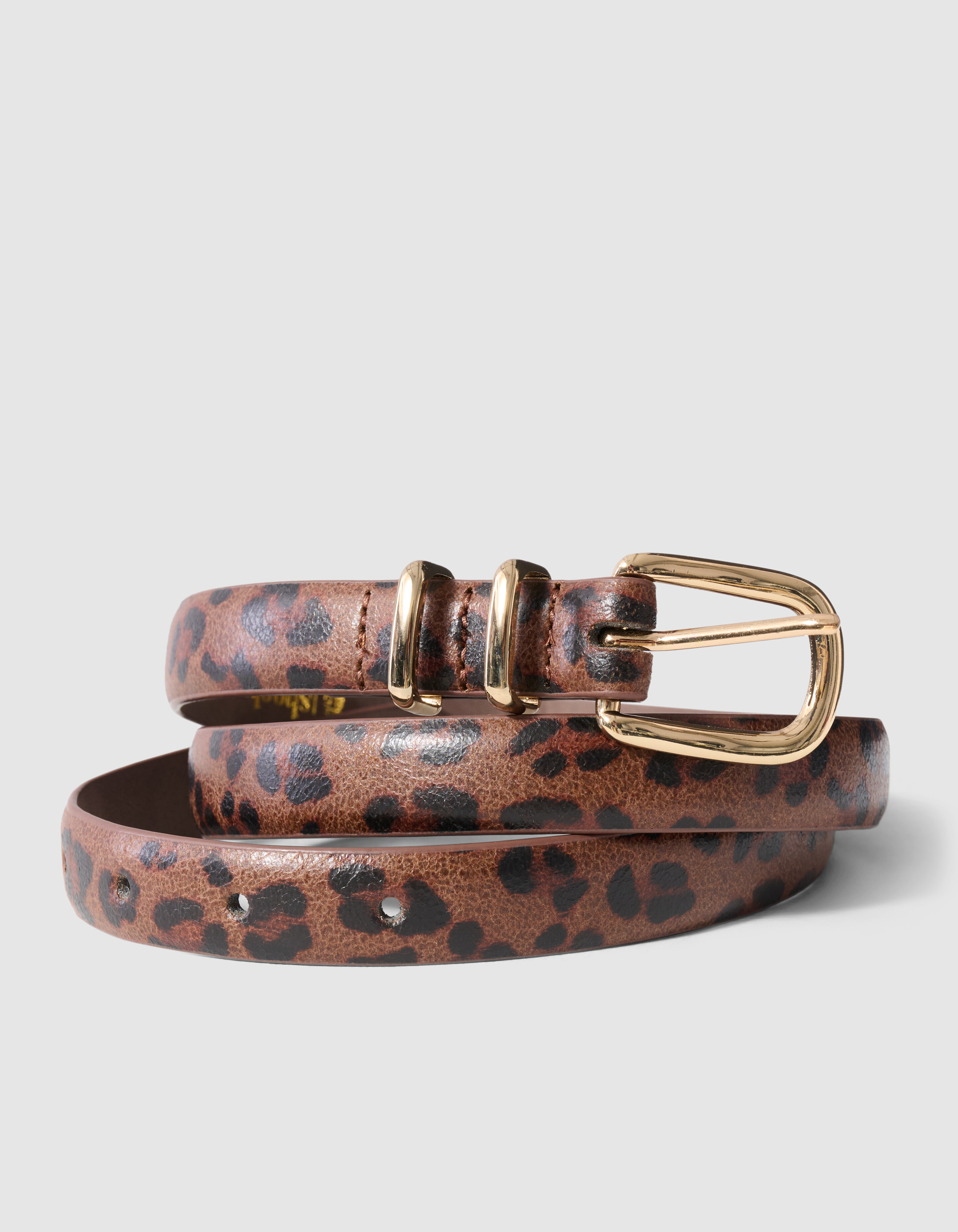 Brauner G&uuml;rtel mit Leopardenmuster SHOEBY ACCESSOIRES