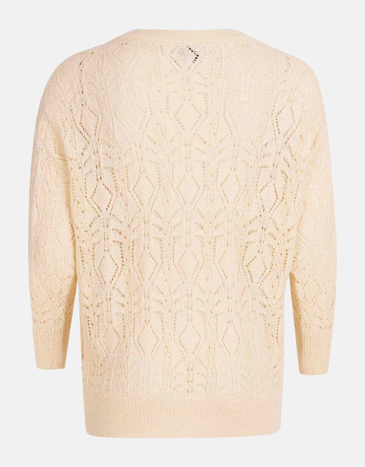Ajour Fledermaus-Pullover Off White SHOEBY WOMEN