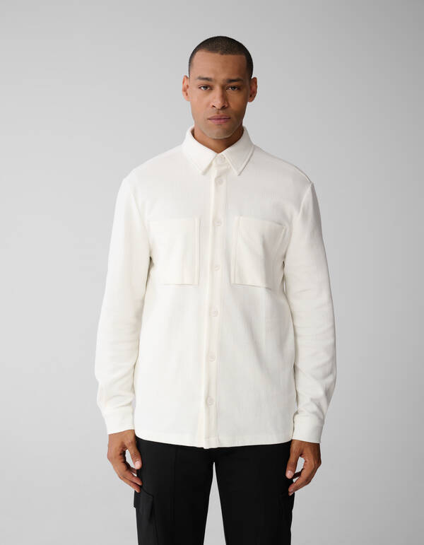 Block Jersey Overshirt Off-White SHOEBY MEN