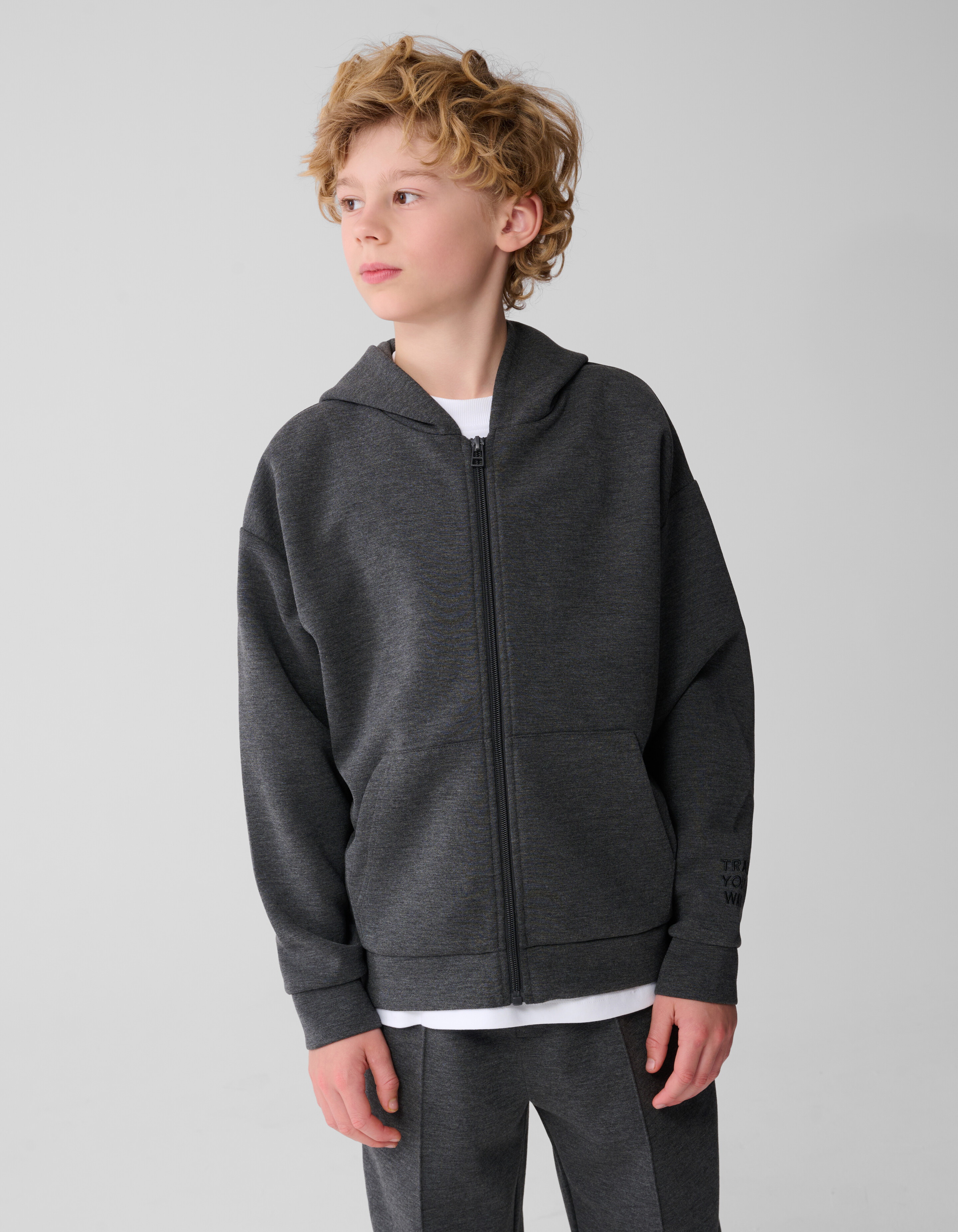 Chic Zip Hoodie Grau SHOEBY BOYS
