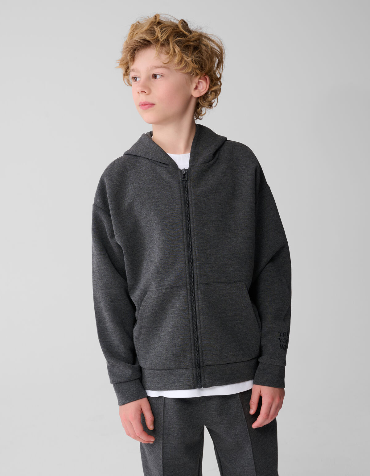 Chic Zip Hoodie Grau SHOEBY BOYS