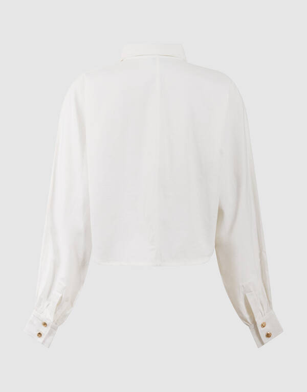 Perlenbesetzte Stippenbluse Wei&szlig; von Mieke SHOEBY WOMEN