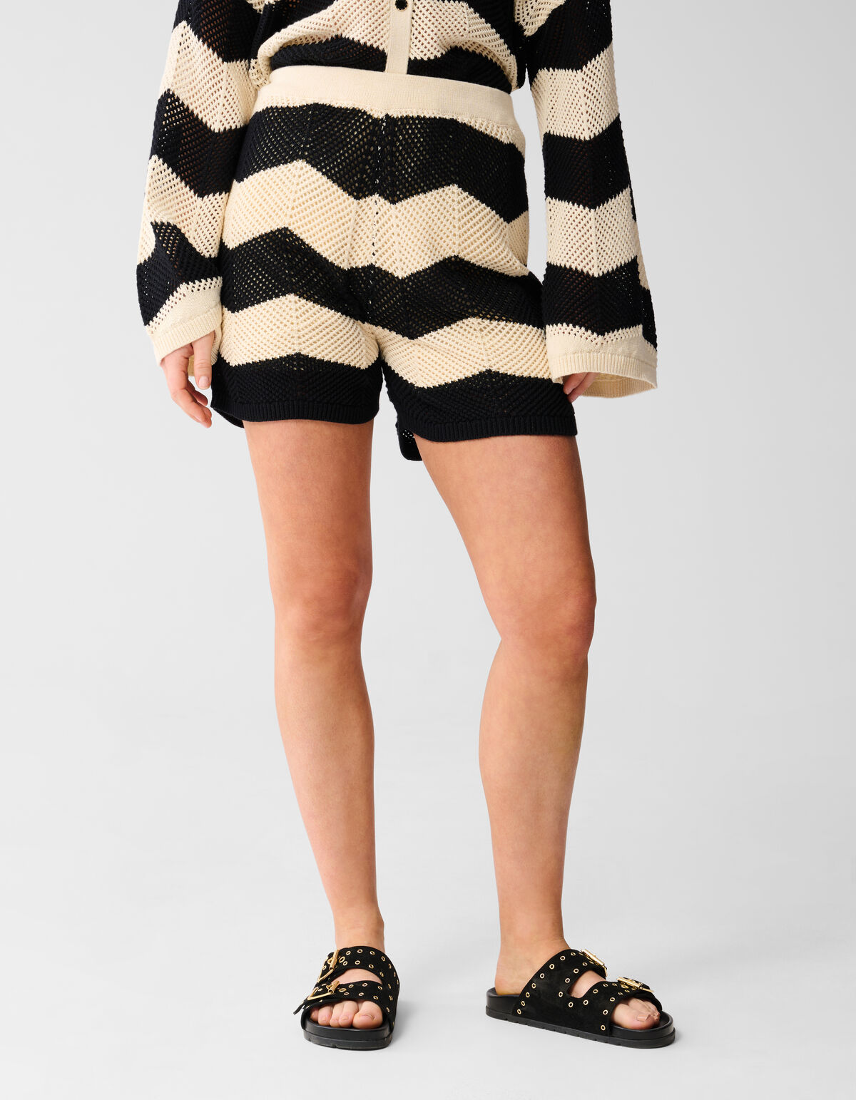 Multi Crochet Short Schwarz/Wei&szlig; SHOEBY WOMEN