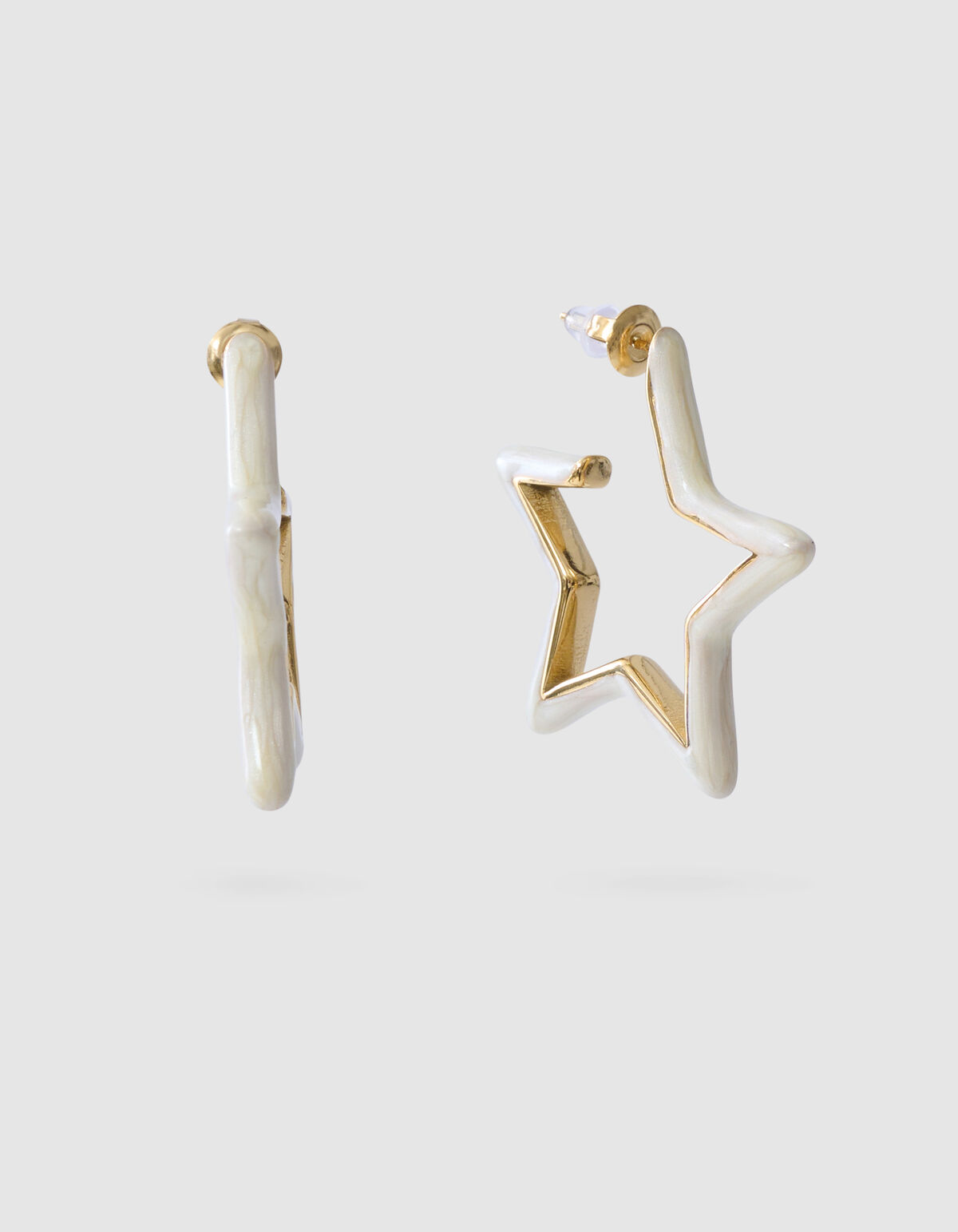 Stern-Ohrringe Off White SHOEBY ACCESSOIRES