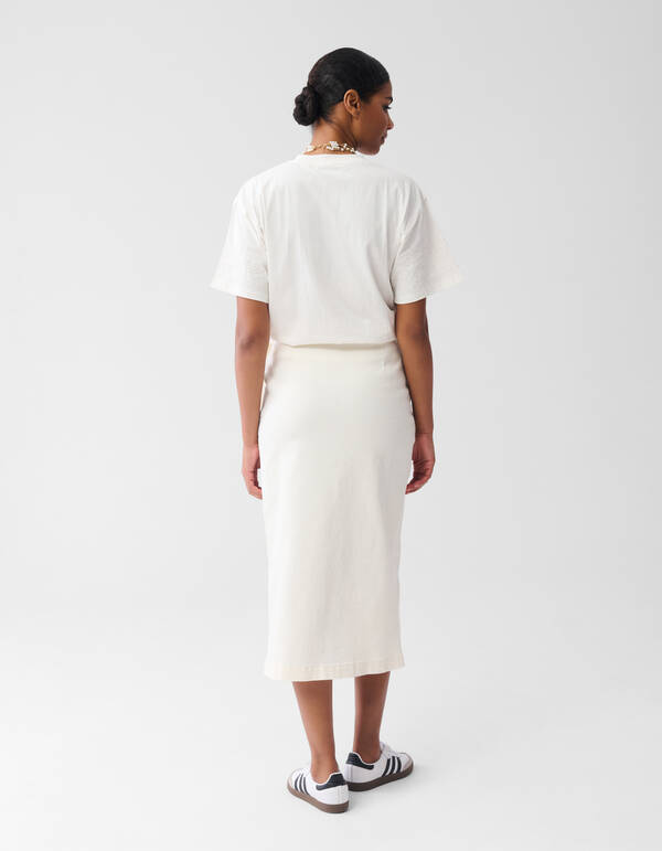 Midirock aus Denim Wei&szlig; von Fred SHOEBY WOMEN