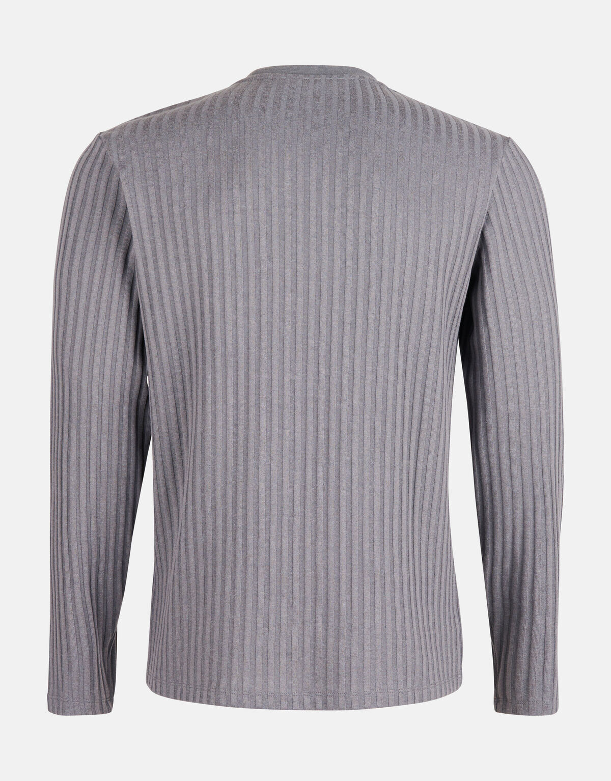 Rippen-T-Shirt Grau SHOEBY MEN