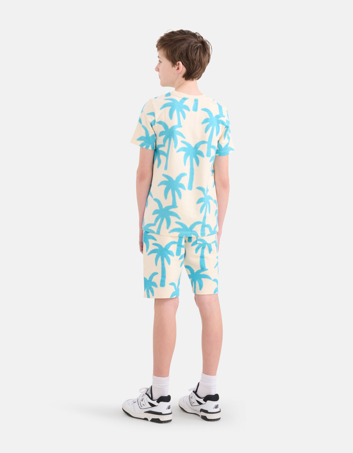 Palm Print Short Gebroken Wit SHOEBY BOYS