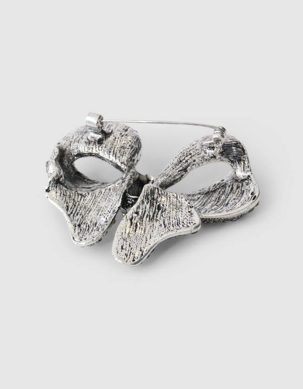 Strass-Streifen-Brosche Silber SHOEBY ACCESSOIRES