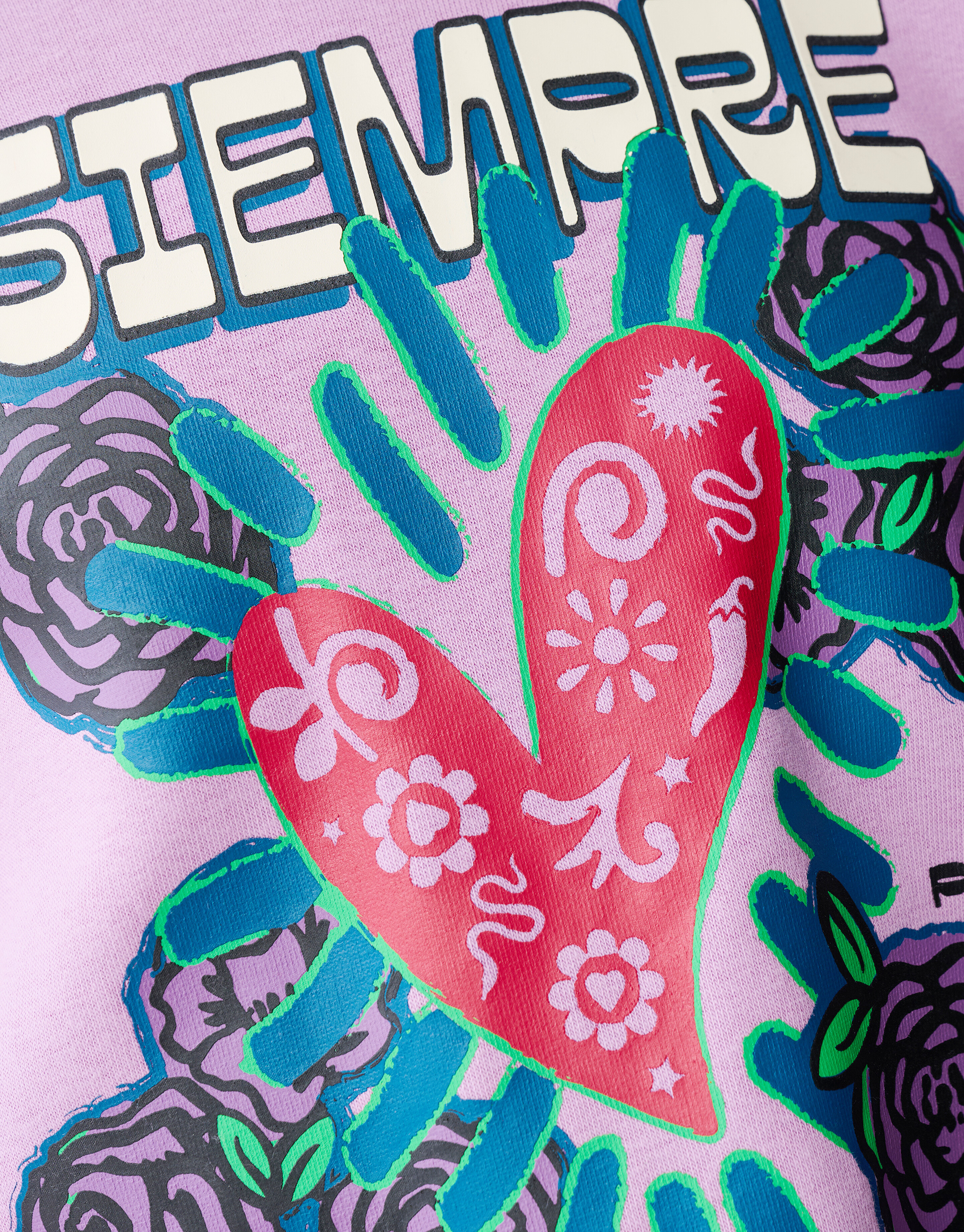 Rose Artwork Hoodie Lila SHOEBY GIRLS