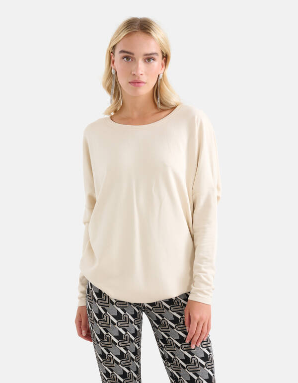 Basic Oberteil in Übergröße Off White SHOEBY WOMEN
