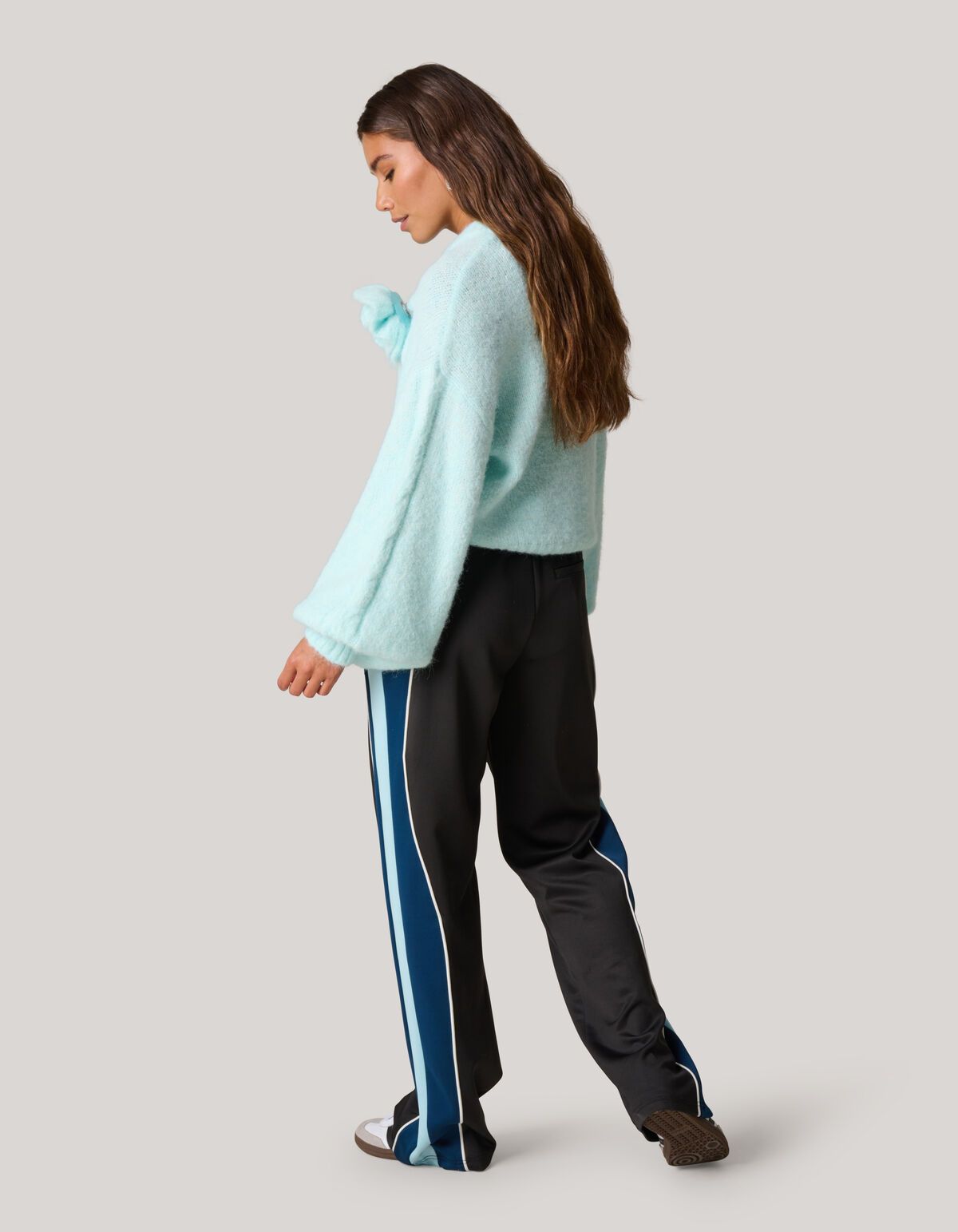 Colourblock-Hose mit weitem Bein Schwarz/Blau SHOEBY WOMEN