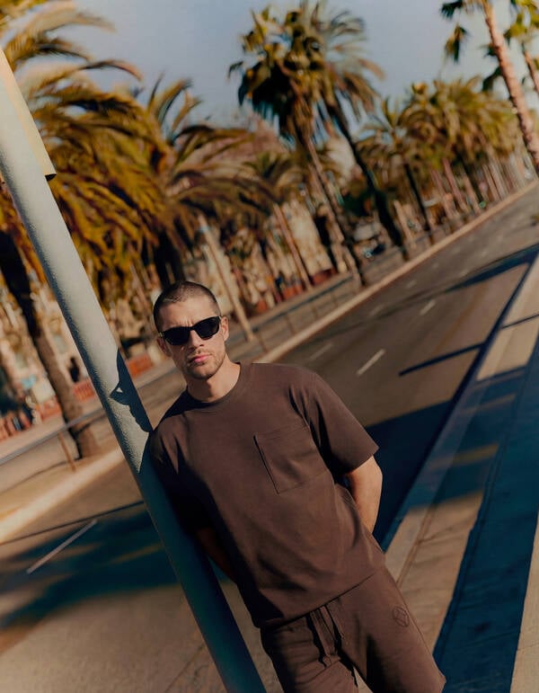 Cord-T-Shirt mit Taschen, dunkelbraun SHOEBY MEN