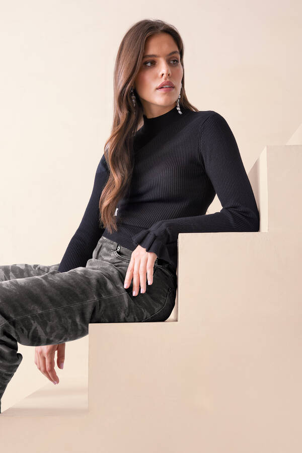 Frill Top Schwarz SHOEBY WOMEN
