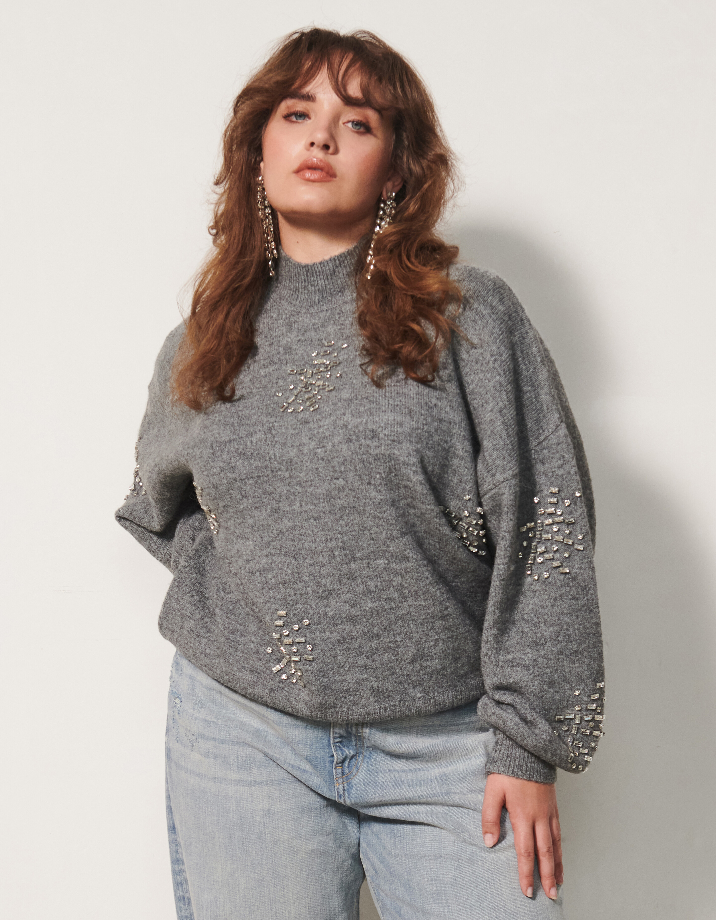 Verzierter Pullover Grau By Fred SHOEBY WOMEN