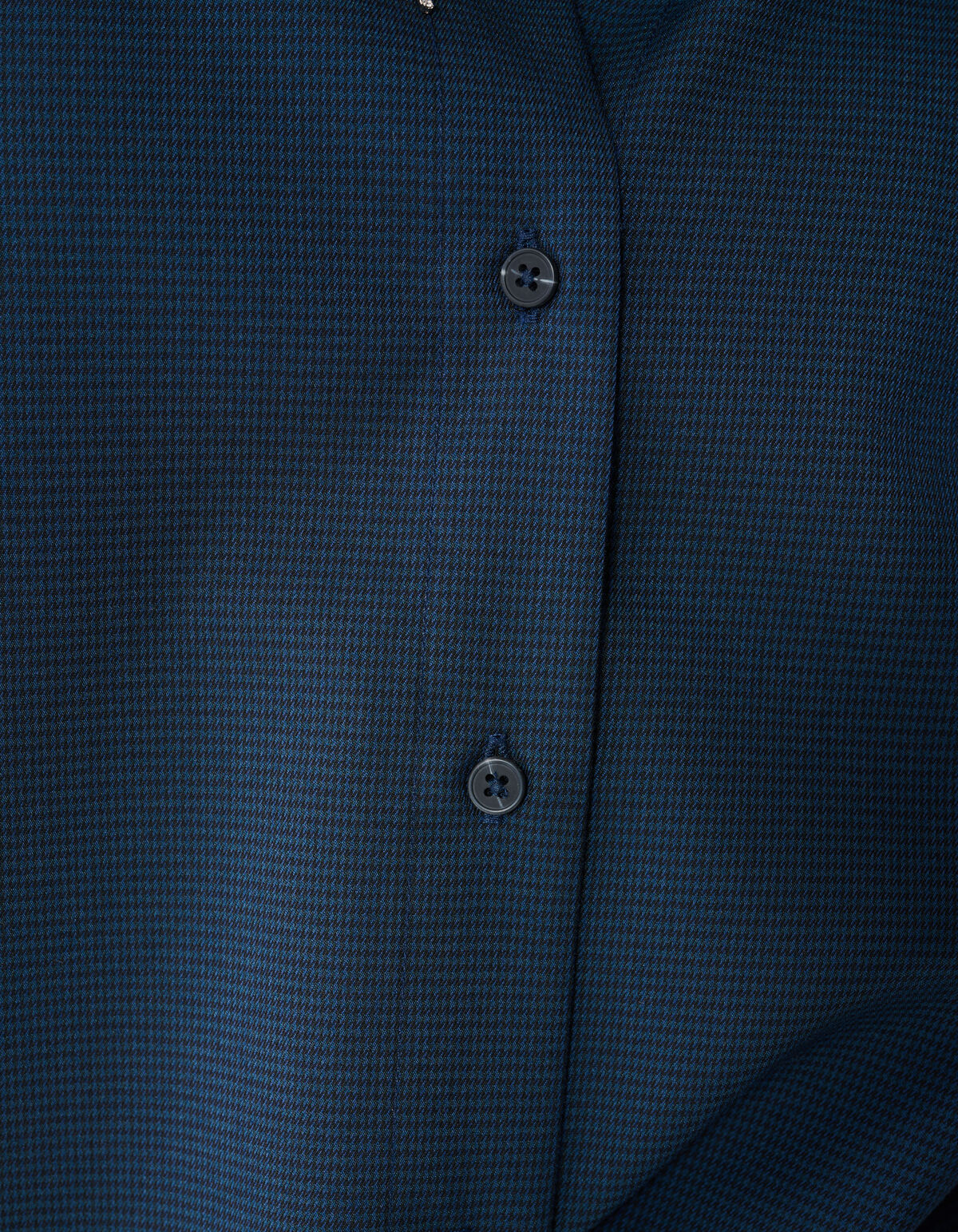 Kariertes gepolstertes Bluse Dunkelblau SHOEBY WOMEN