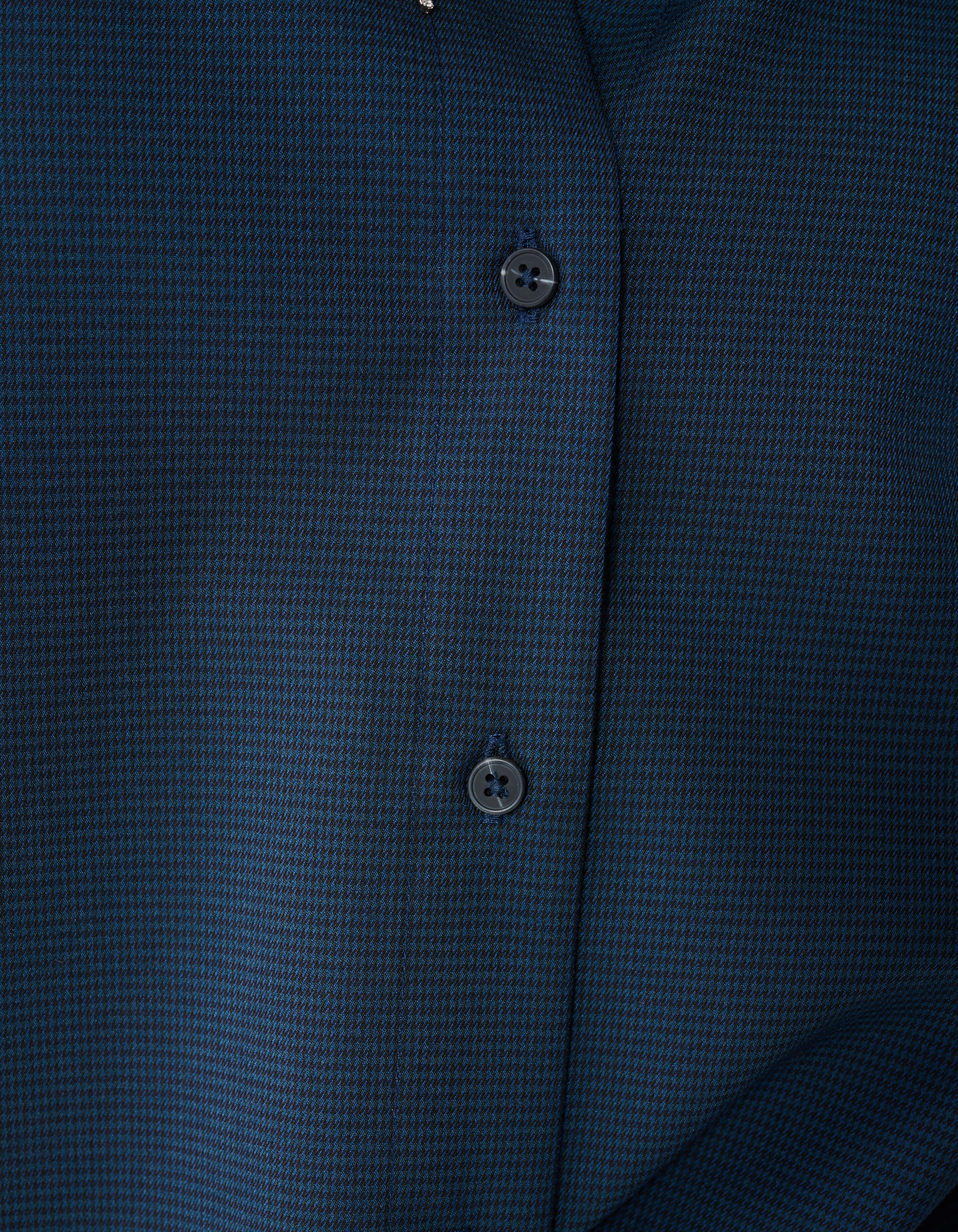 Kariertes gepolstertes Bluse Dunkelblau SHOEBY WOMEN