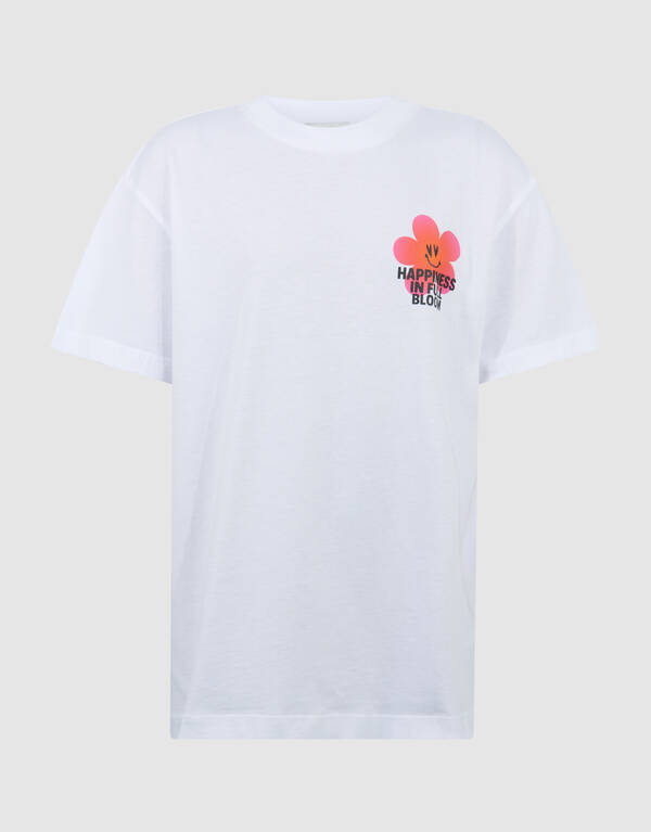 Happiness Artwork T-Shirt Wei&szlig; SHOEBY GIRLS