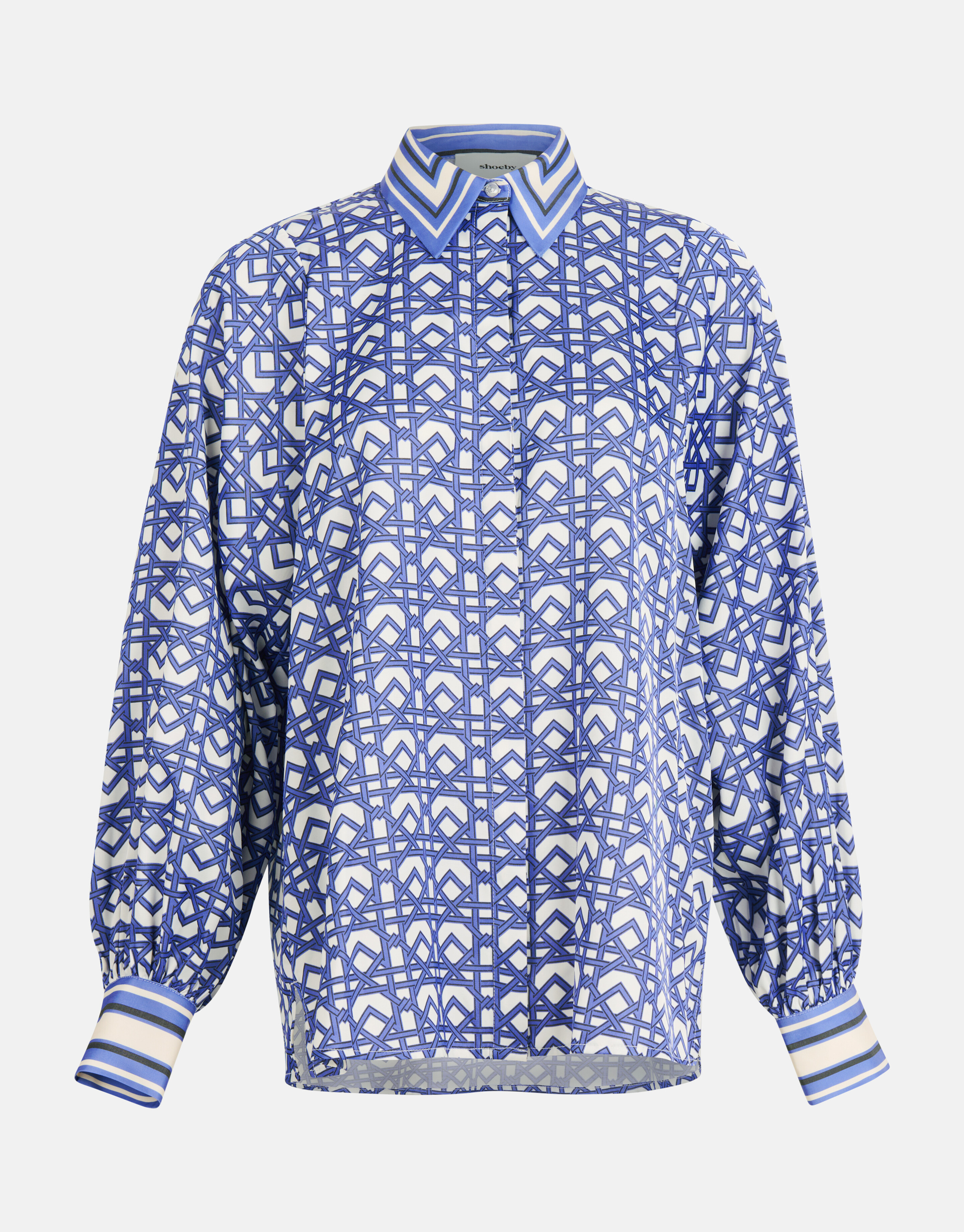 Grafik-Retro-Bluse Lila SHOEBY WOMEN