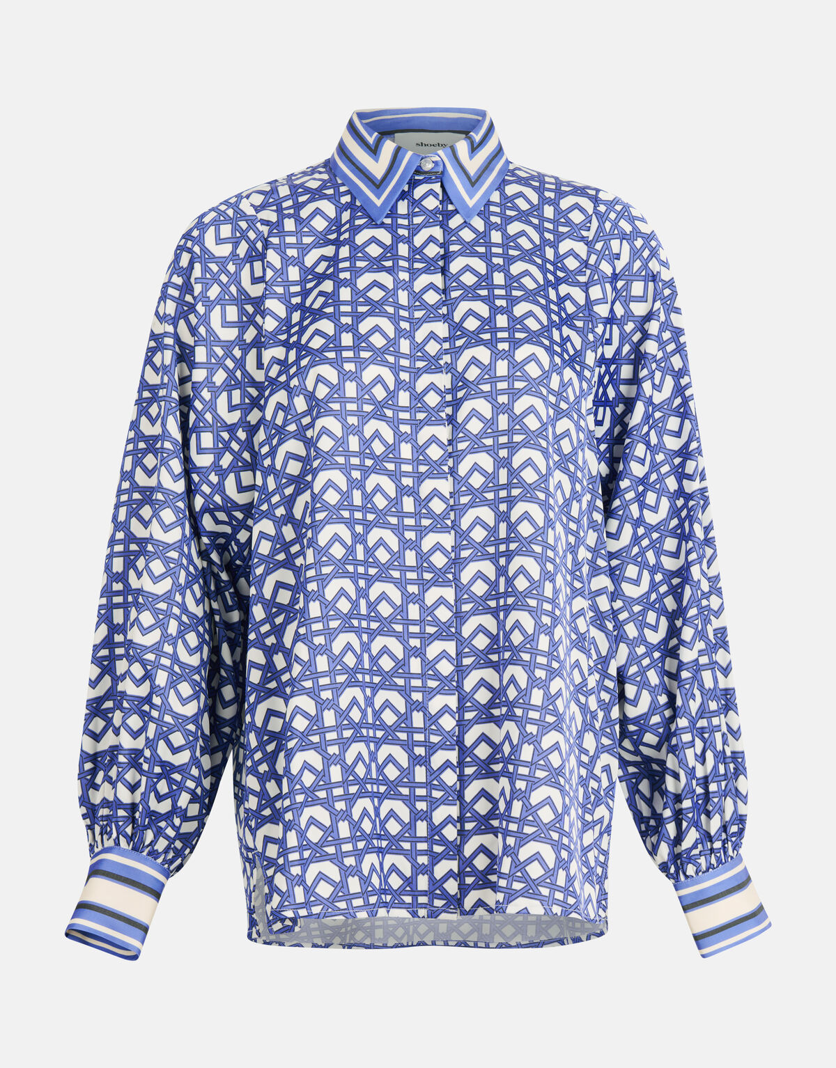 Grafik-Retro-Bluse Lila von Mieke SHOEBY WOMEN