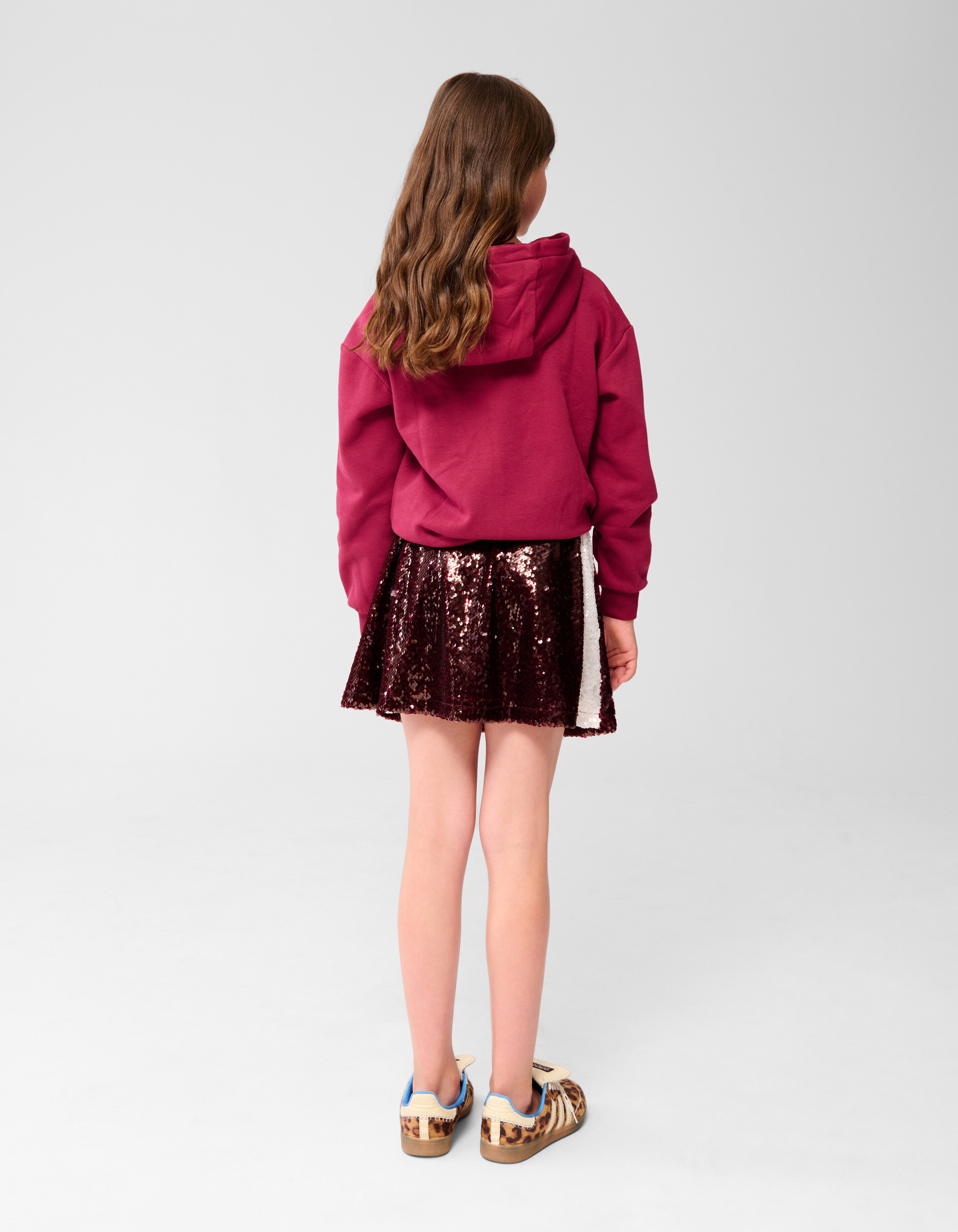 Pailletten Minirock Dunkelrot SHOEBY GIRLS