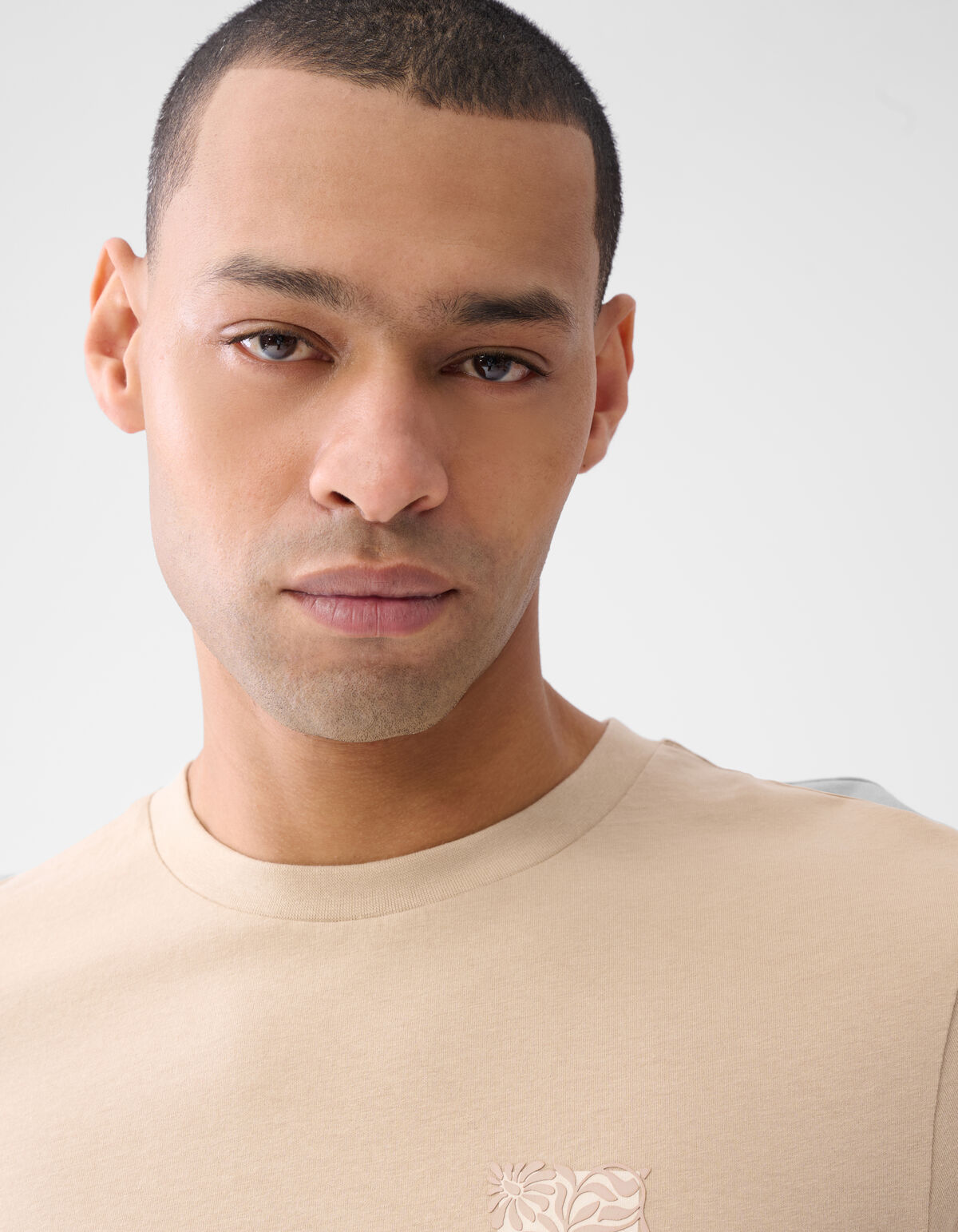 Blumenblock-T-Shirt Sand SHOEBY MEN