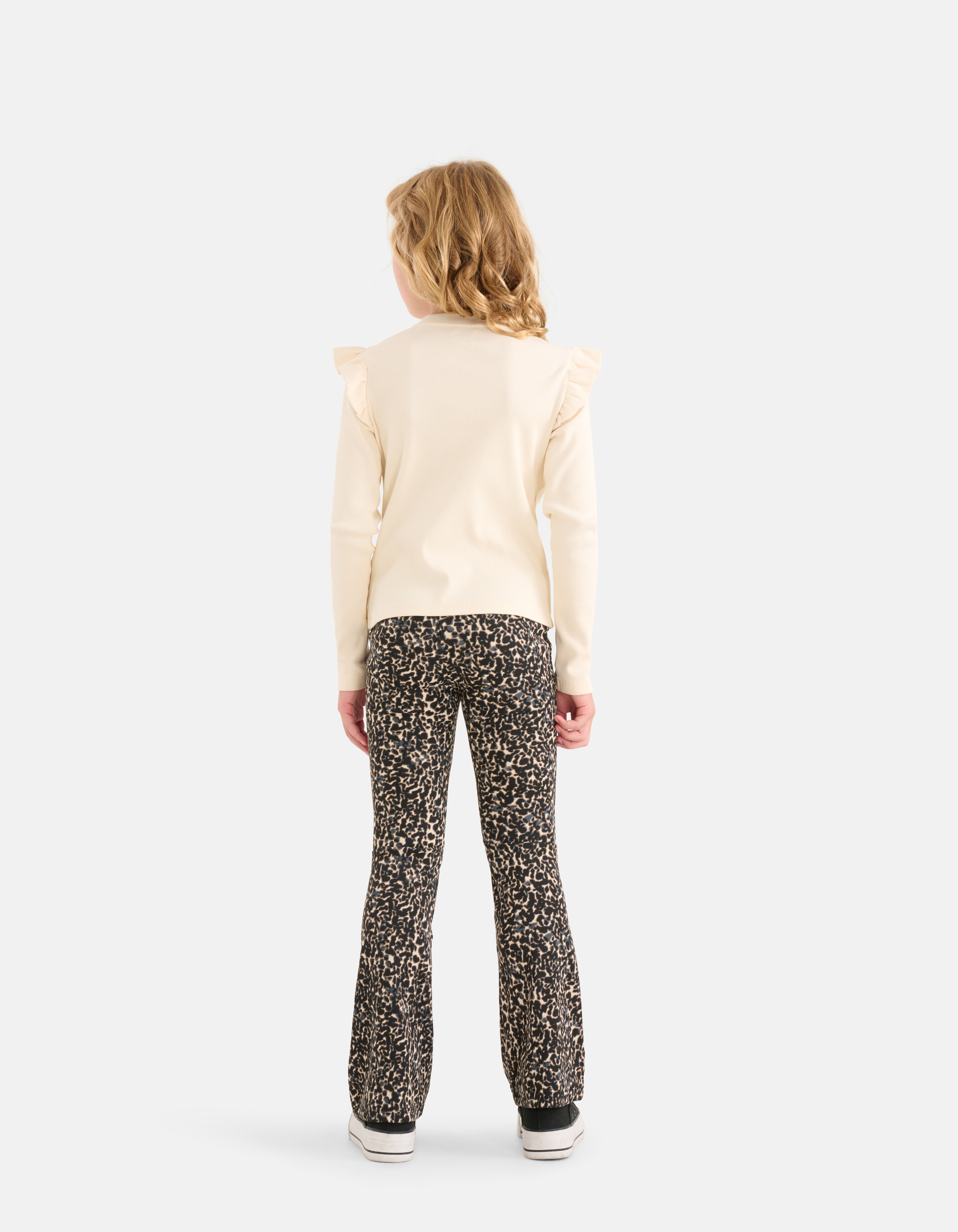 Ausgestellte Hose mit abstraktem Druck Braun SHOEBY GIRLS