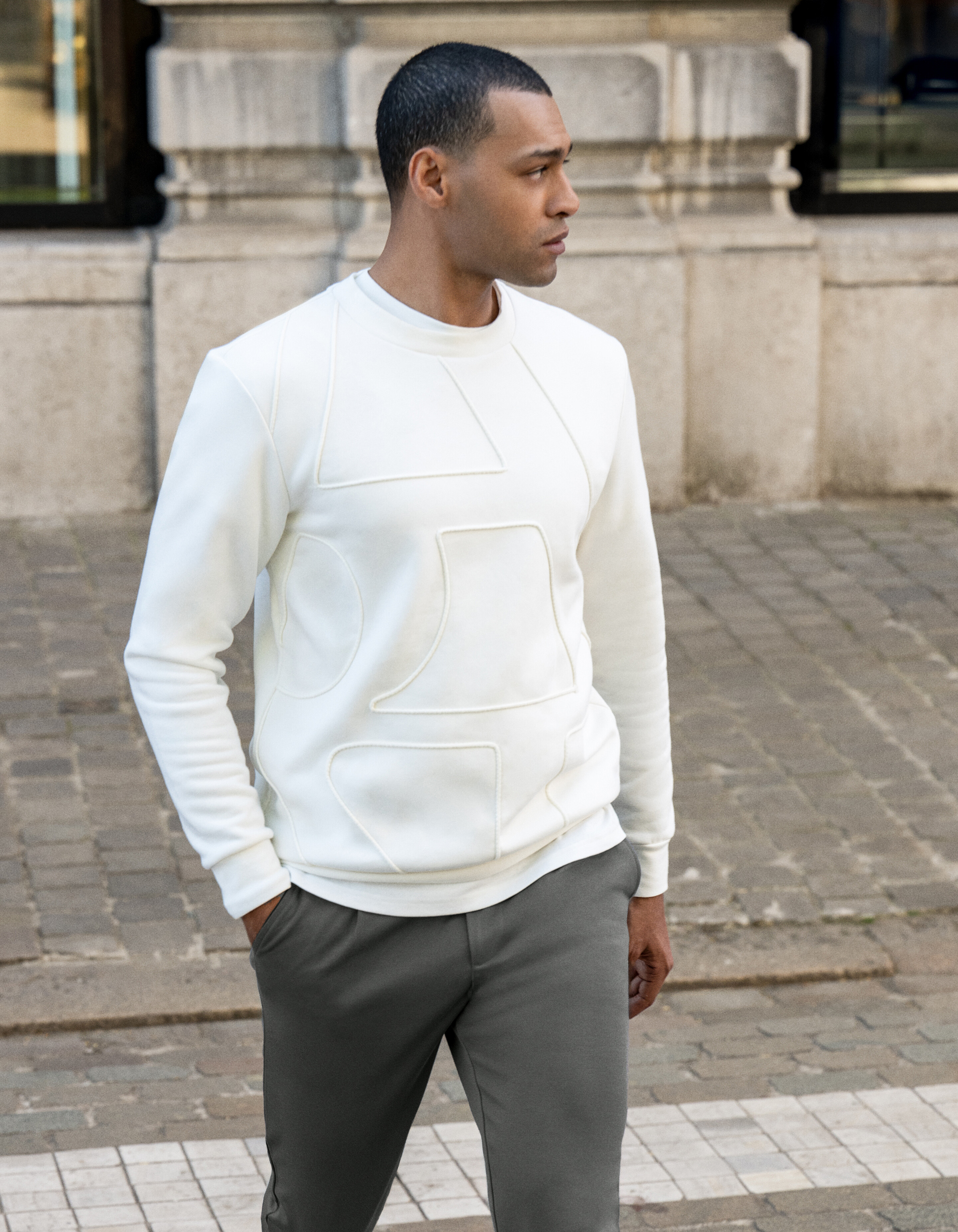 Cord Artwork Pullover Off White SHOEBY MEN