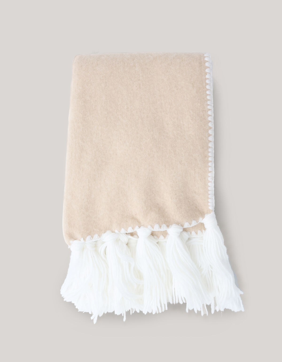 Genähter Schal Beige SHOEBY ACCESSOIRES