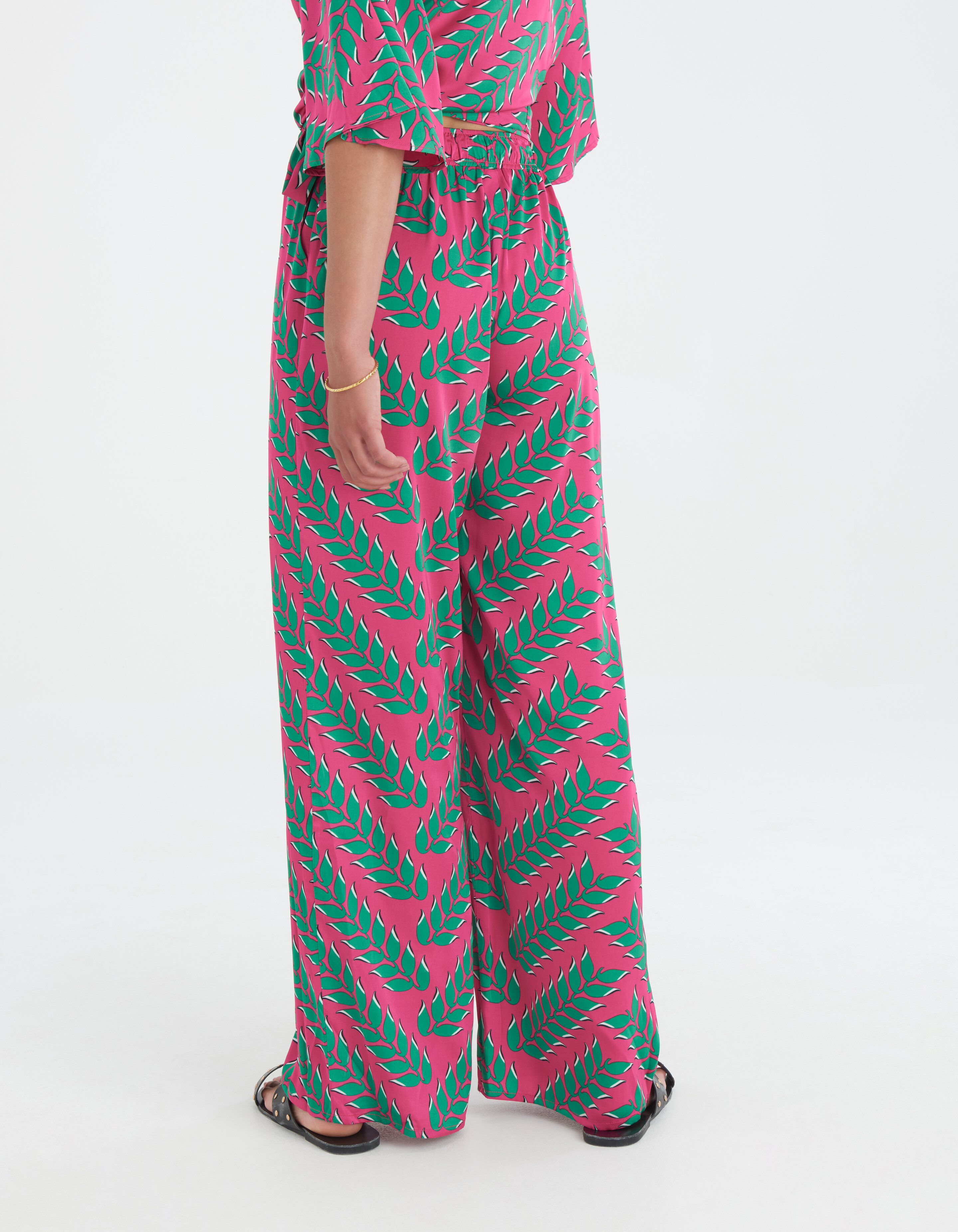 Bedruckte Wide Leg Hose Eksept